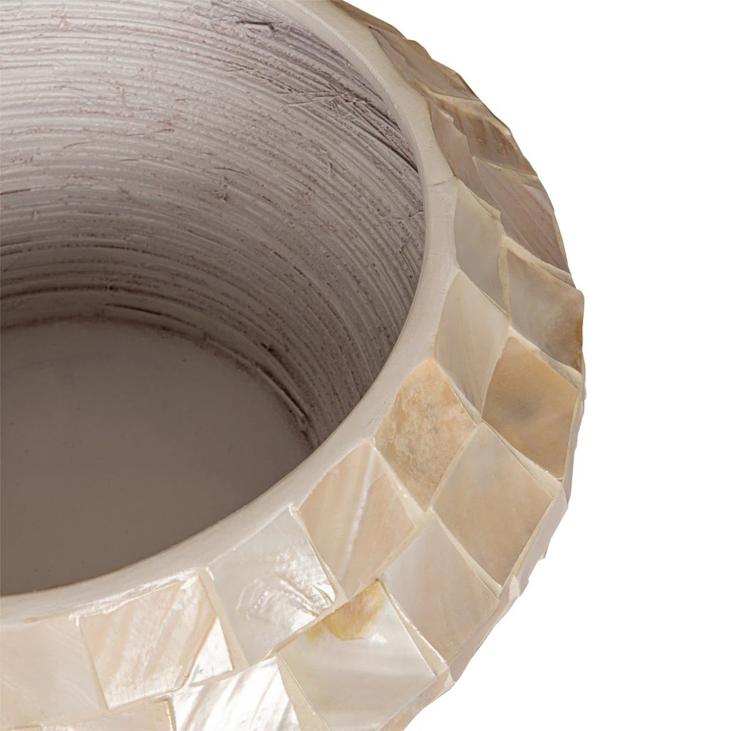 Daven Cream poly shell pot rond laag S by PTMD