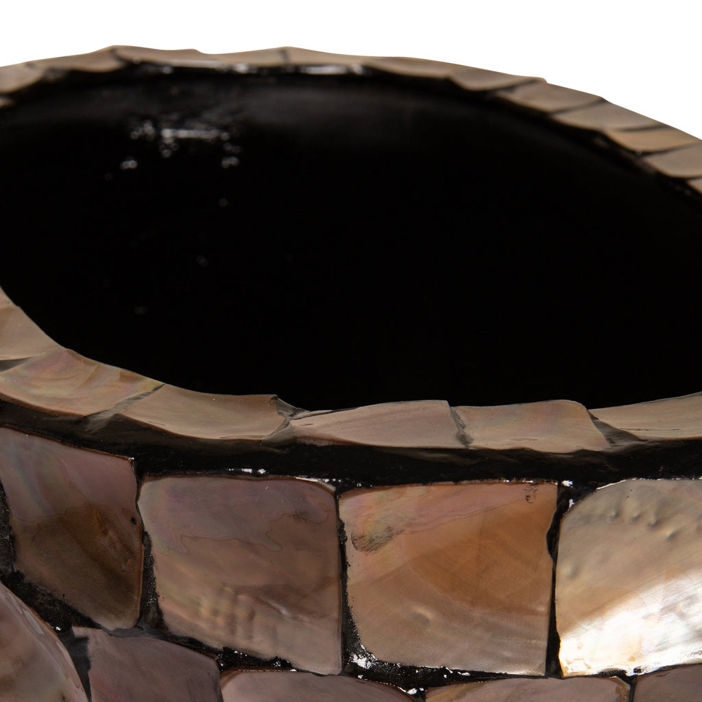 Daven Bronzen poly shell pot ovaal hoog S - depauwwonen