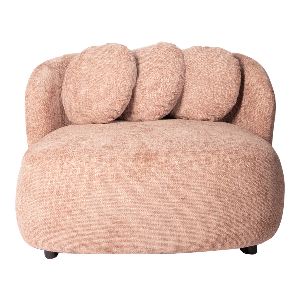 Aphrodite Pink loveseat legacy 14 flamingo fabric - depauwwonen