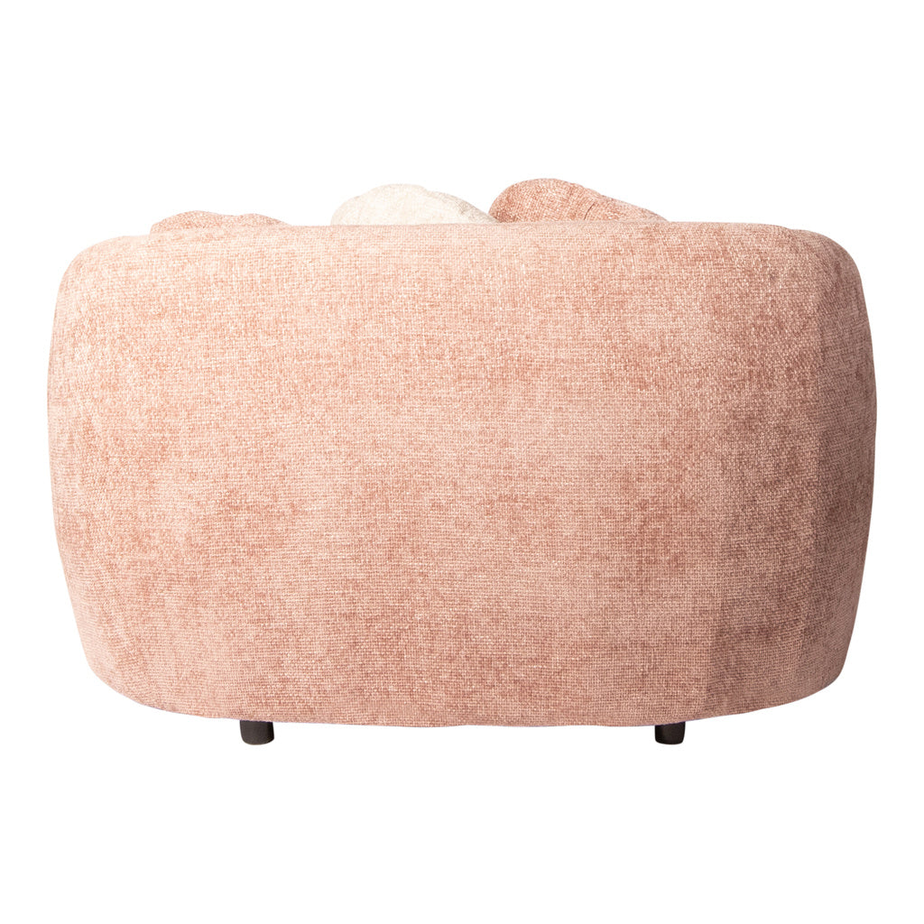 Aphrodite Pink loveseat legacy 14 flamingo fabric - depauwwonen
