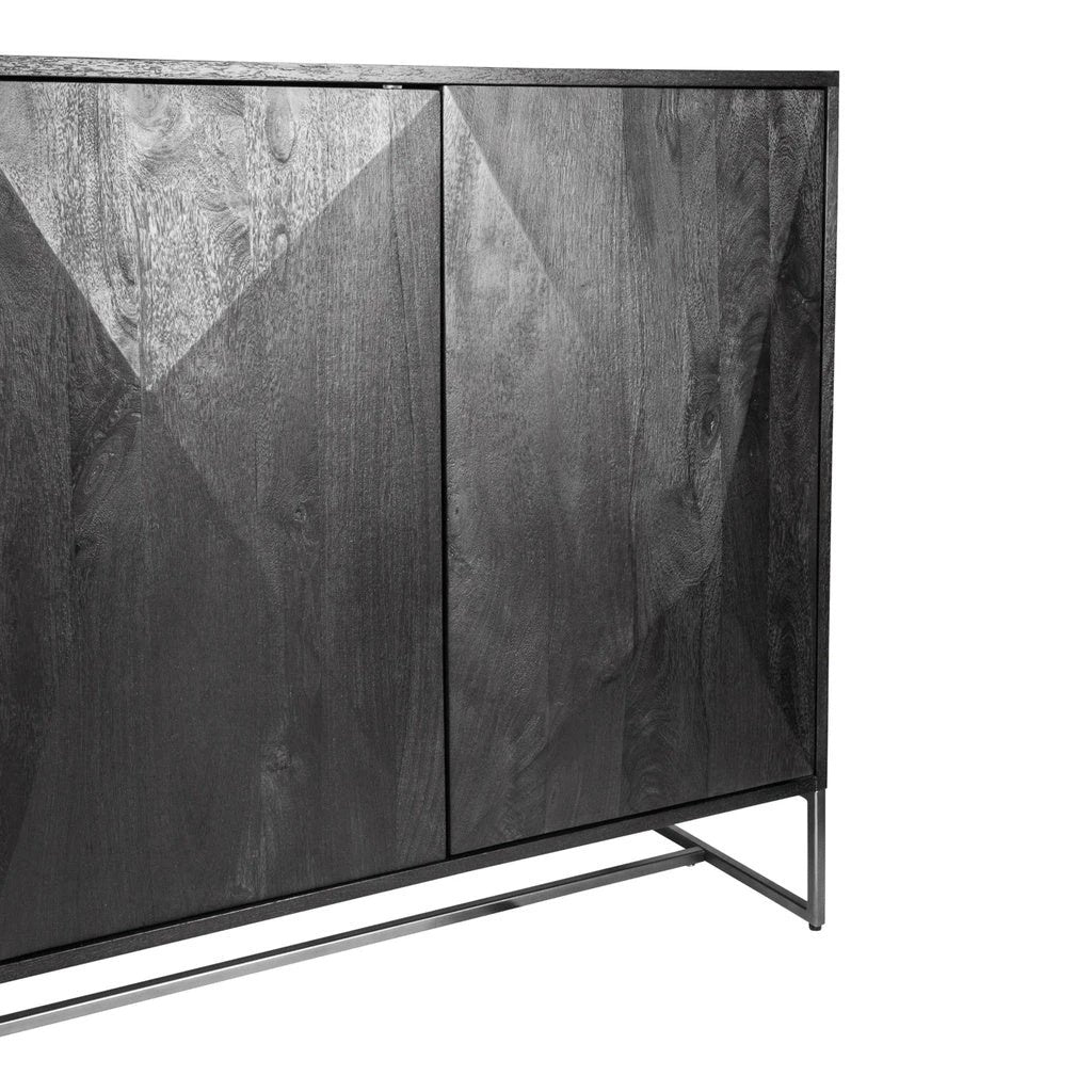 Onyx dressoir 4 deuren Zwart/Zwart by PTMD