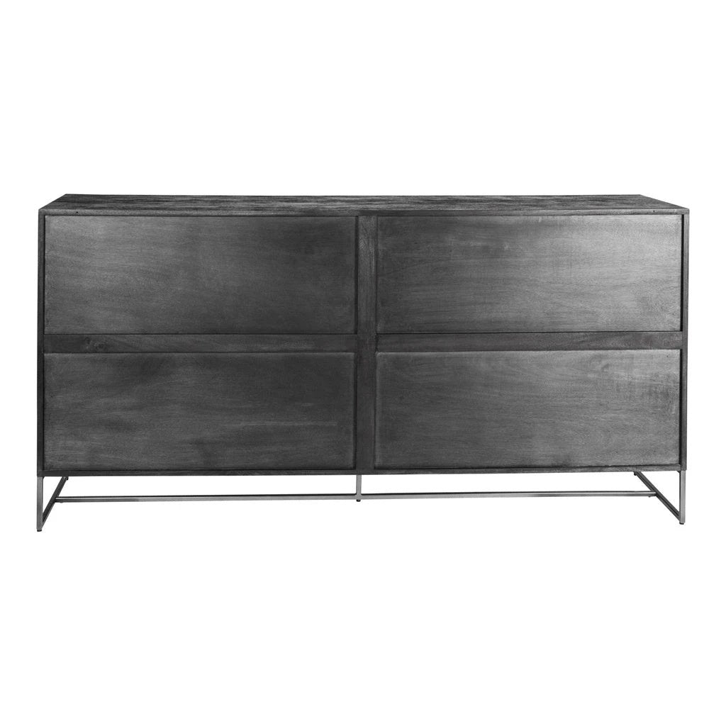 Onyx dressoir 4 deuren Zwart/Zwart by PTMD