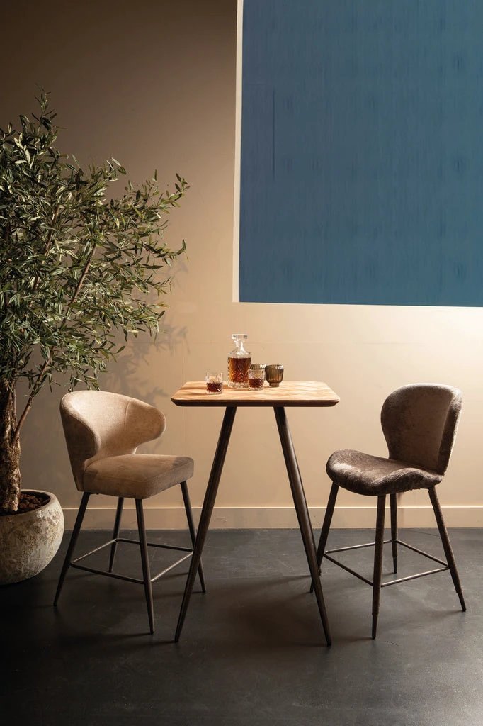 Fieron Natuurlijke houten bartafel vierkant by PTMD