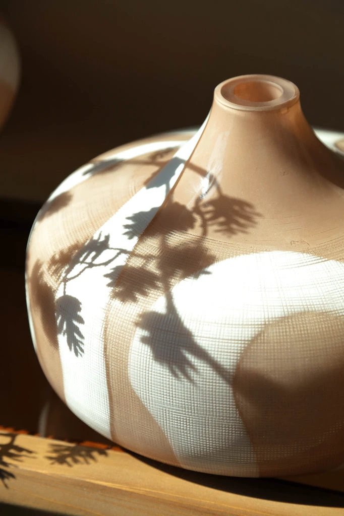 Nuhin Vaas Creme/Wit Klein by PTMD