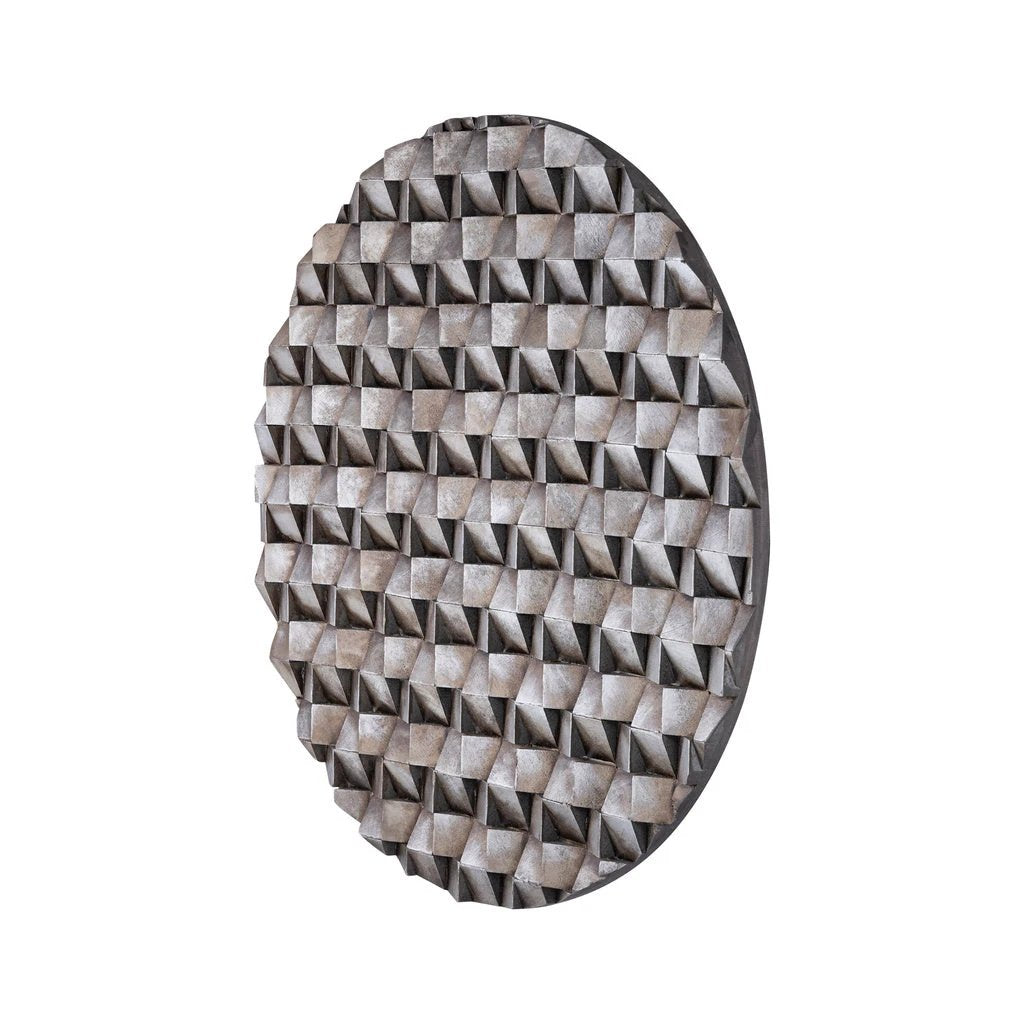 Zoaya Bronzen MDF houten wandpaneel 3D kubussen rond S by PTMD