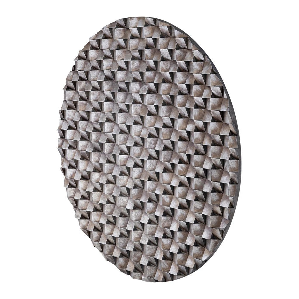 Zoaya Bronzen MDF houten wandpaneel 3D kubussen rond L by PTMD