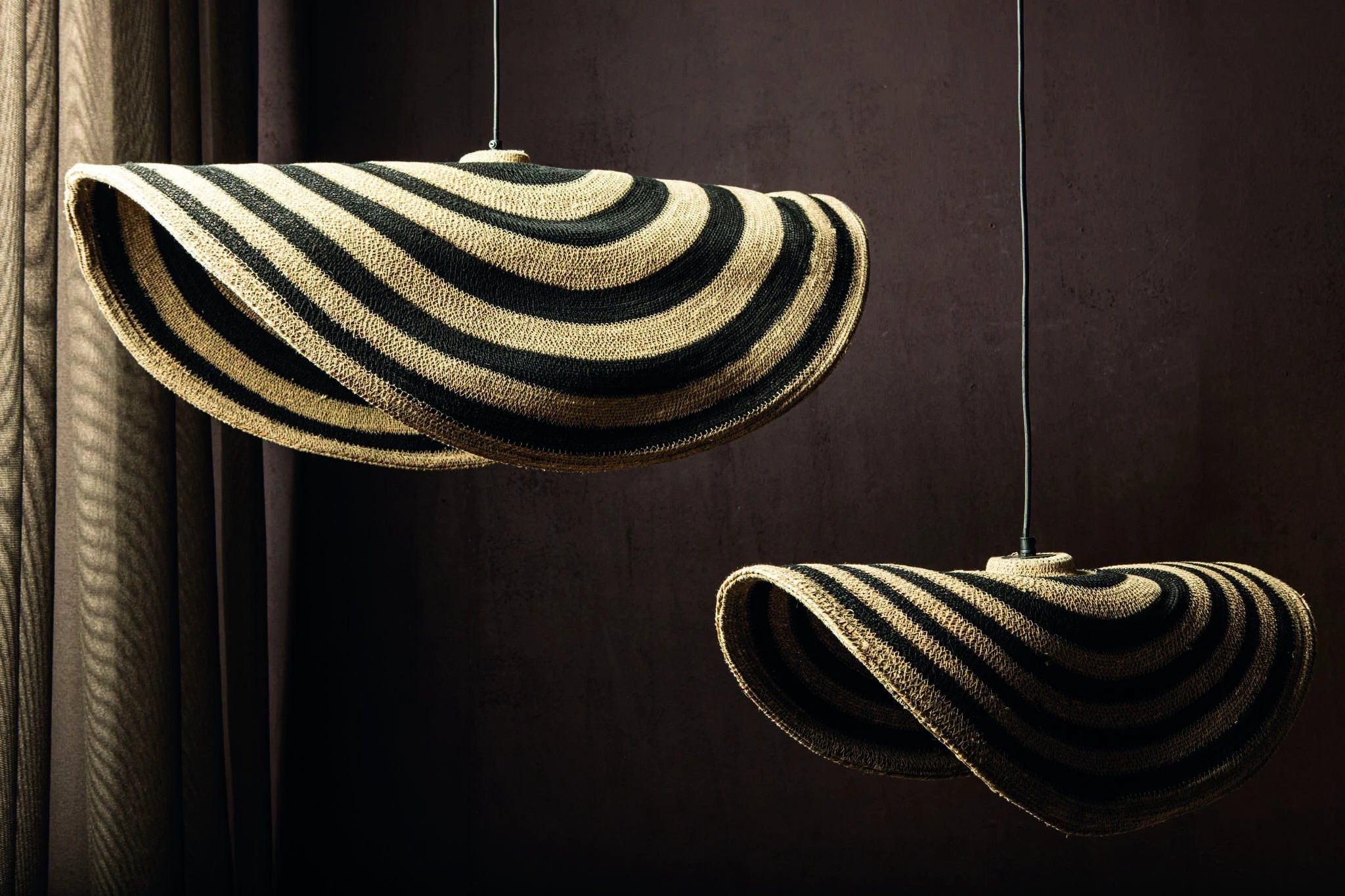 Loulou Natuurlijke zeegras golvende hanglamp S by PTMD