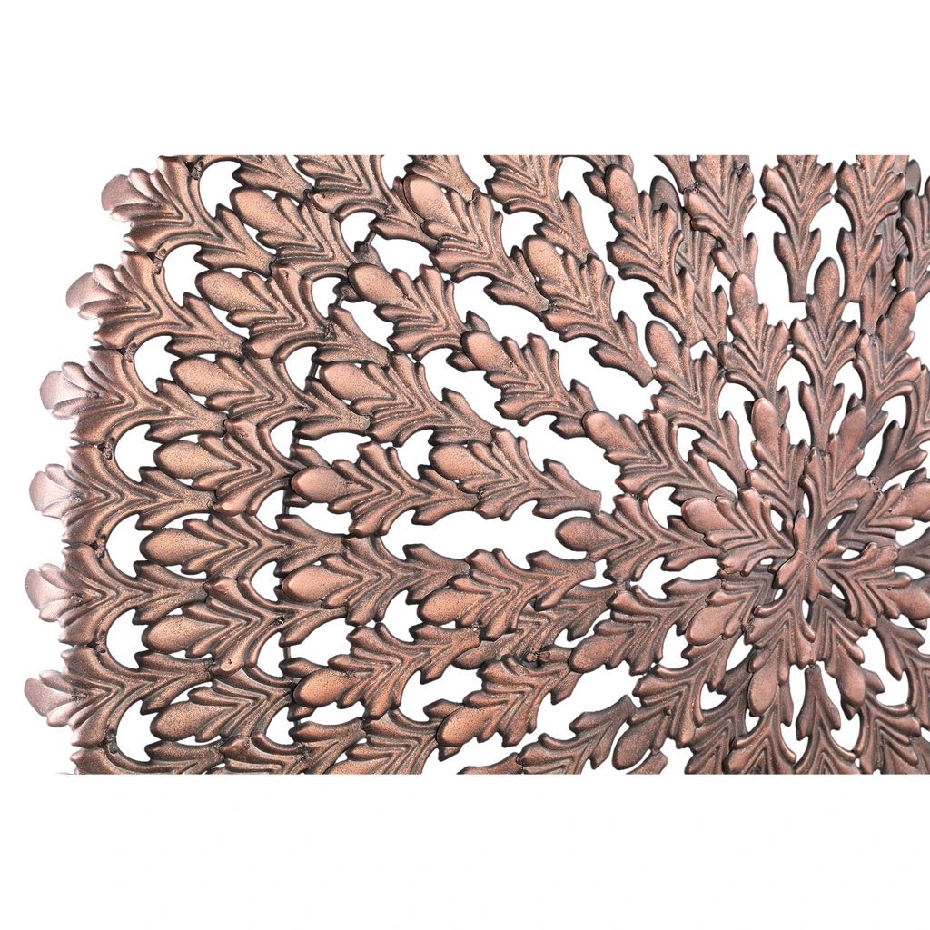 Xavery Koperen ronde ijzeren wandpaneel met uitgesneden uitstraling S by PTMD