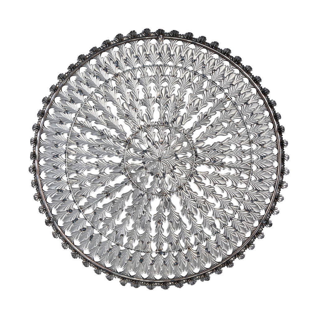 Xavery Koperen ronde ijzeren wandpaneel met uitgesneden uitstraling S - depauwwonen