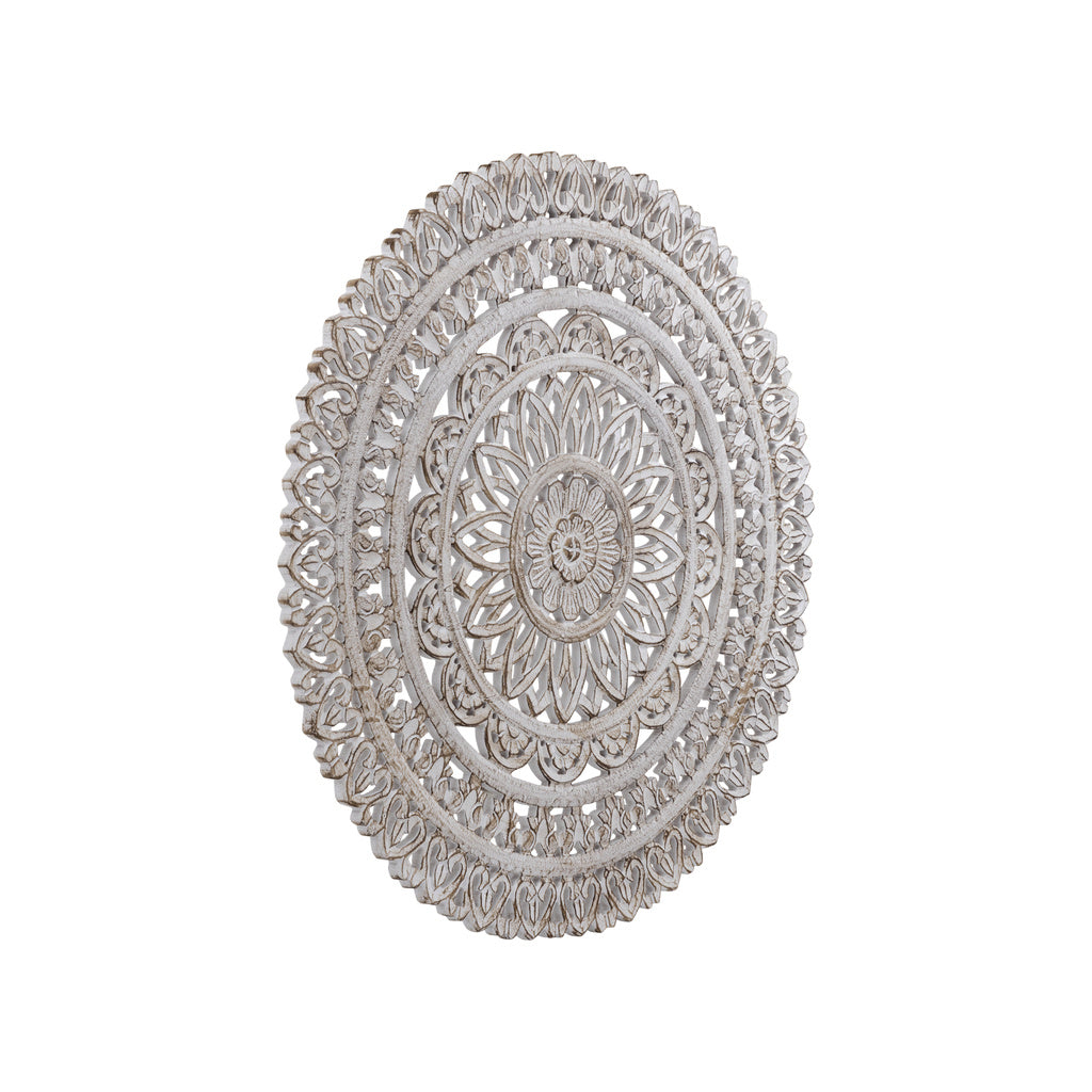 Farris Cream ronde MDF wandpaneel gesneden S - depauwwonen