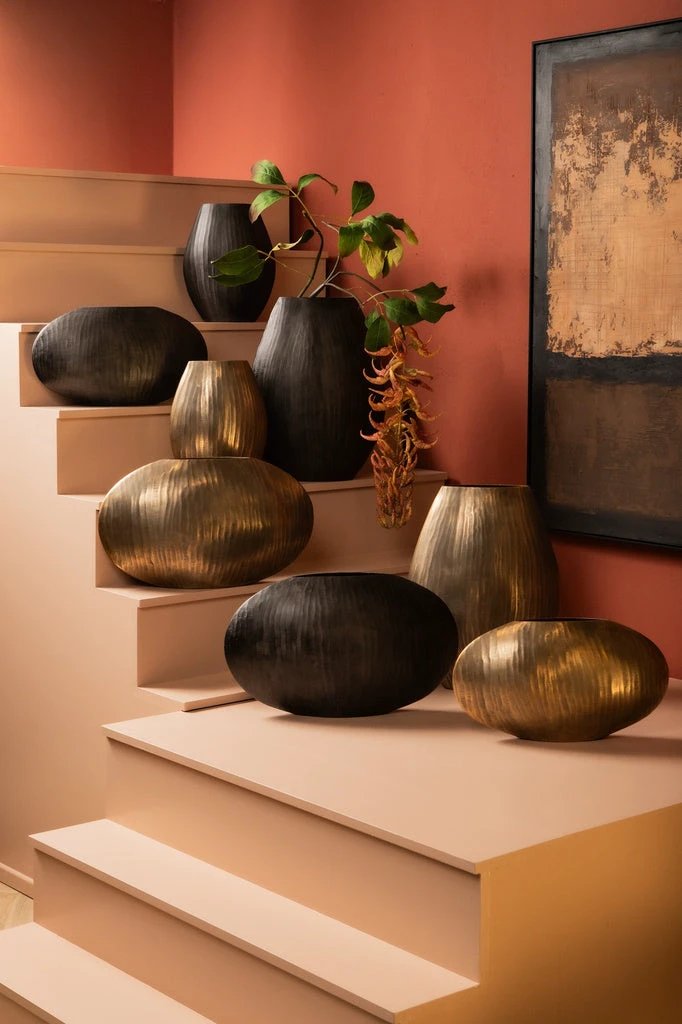 Jowad Grafiet aluminium pot laag ovaal L by PTMD