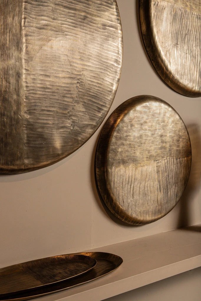 Jowad Antique Gold aluminium wandpaneel S by PTMD