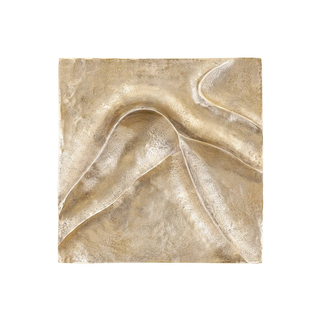 Gihan Gold gegoten aluminium wandpaneel golflijnen M by PTMD