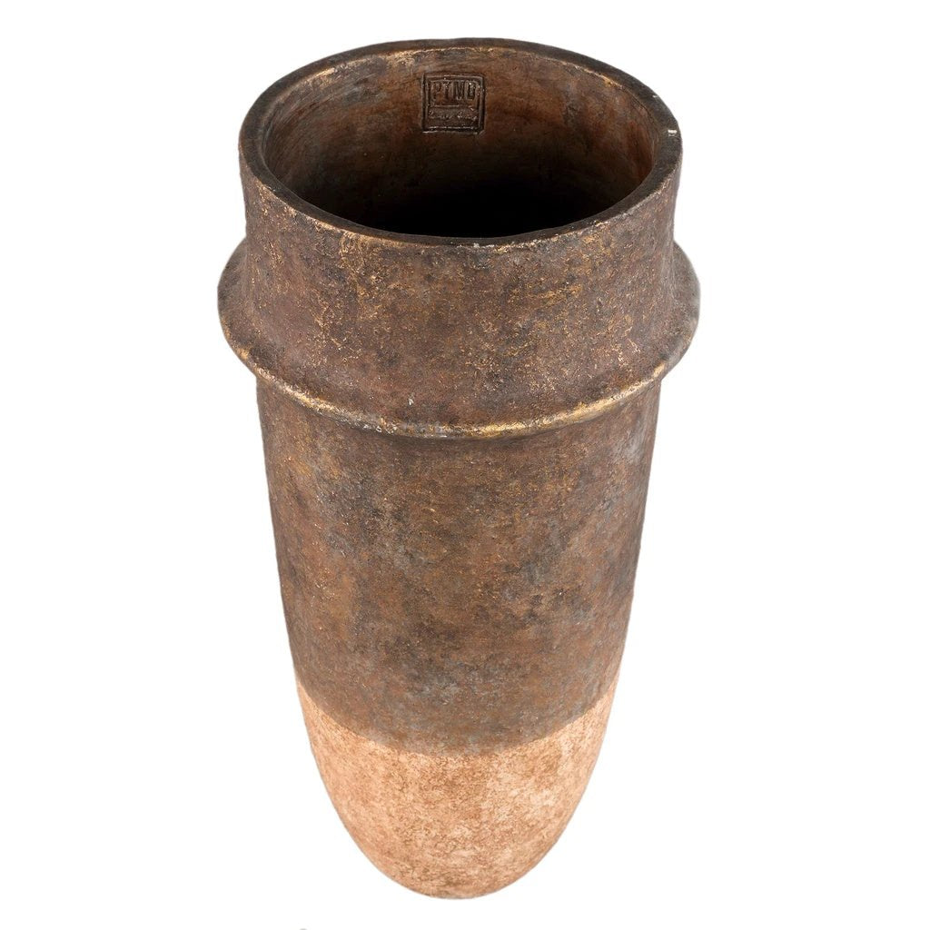 Christenee tweekleurige cementen pot XL by PTMD