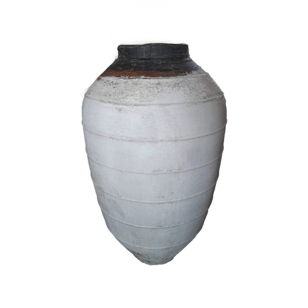 Jinsu Witte ronde GRC pot met grote lijnen by PTMD