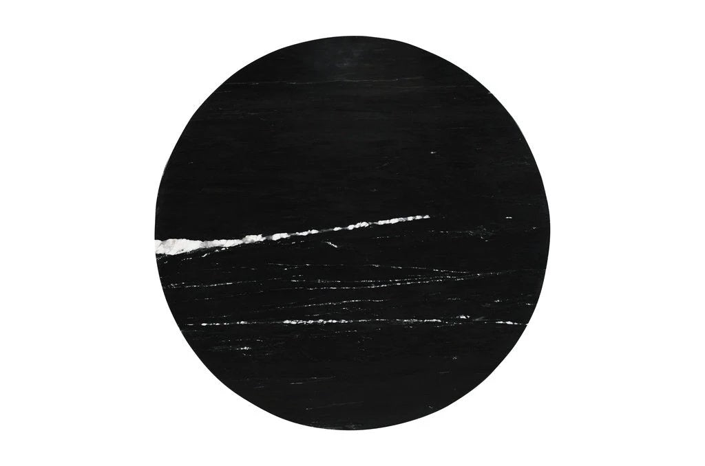 Diro Zwarte Marmeren 3-bal salontafel rond by PTMD