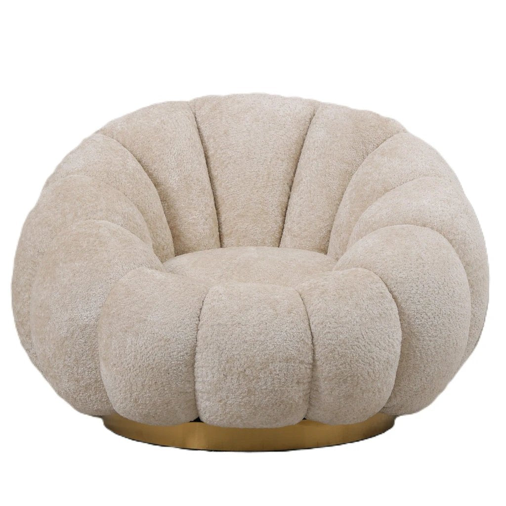 Daisy Fauteuil Cream met draaivoet by PTMD