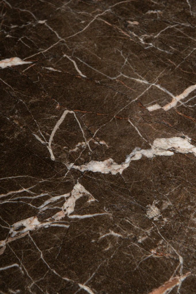 Volos set van 2 bijzettafels bruin marmer by PTMD