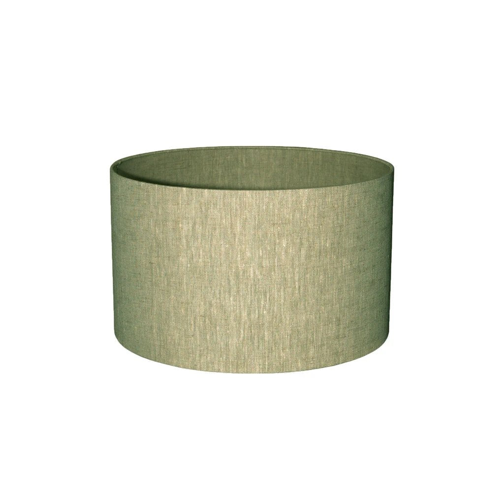 Rivvo Groene katoenen linnen lampenkap rond laag. by PTMD
