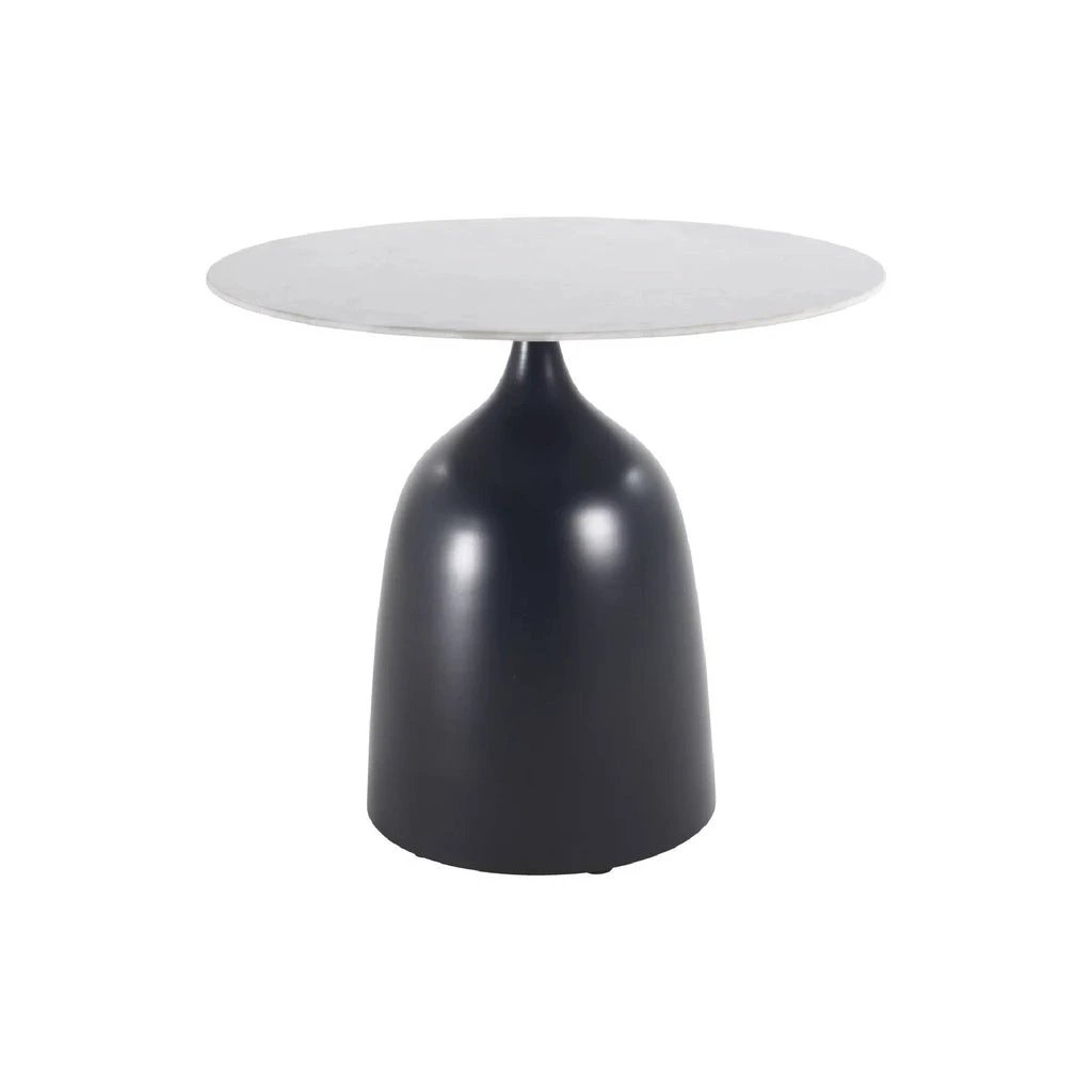 Anna Antracite Smooth Metal Sidetable with ceramic by PTMD