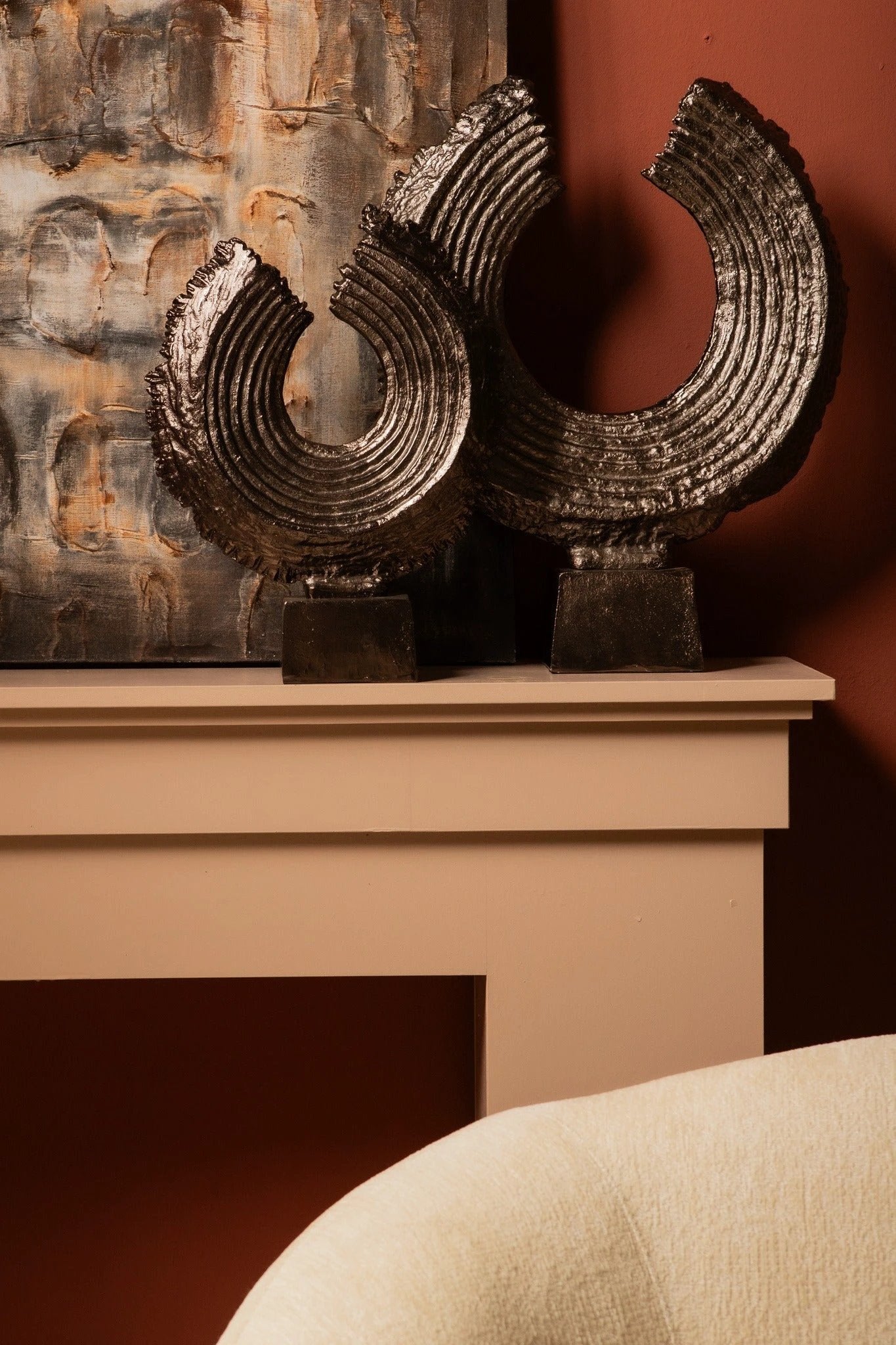 Apolline Bronzen Ronde Gegoten Aluminium Standbeeld L by PTMD