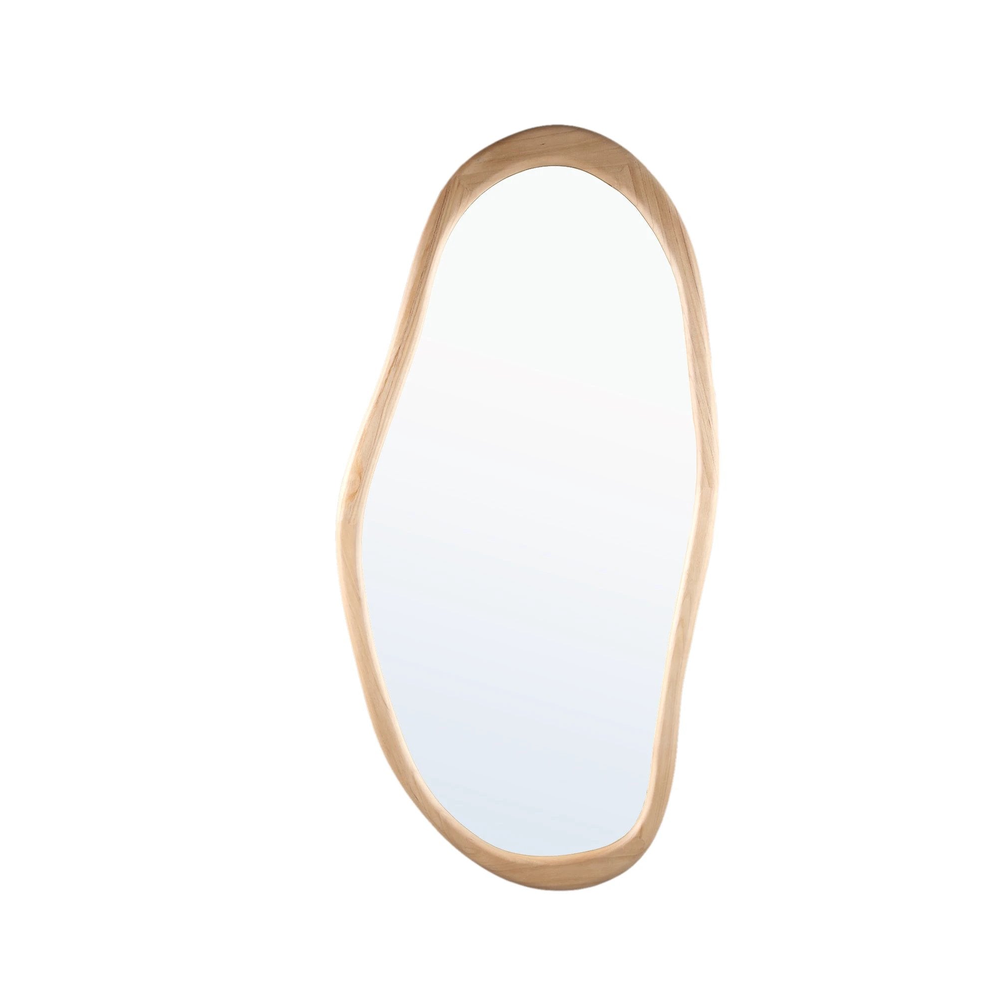 Barragh Natuurlijke Massief Houten Organische Spiegel Ovaal by PTMD