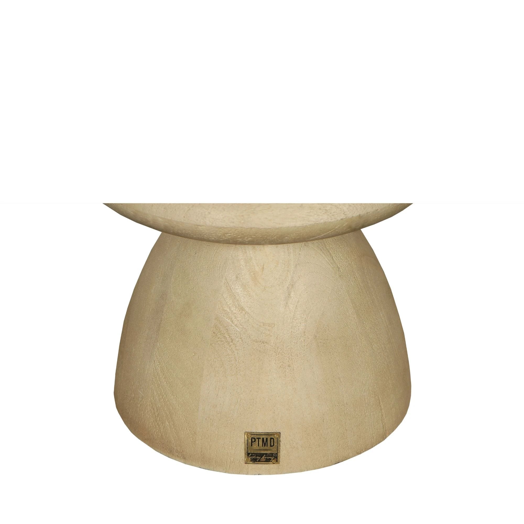 Callain Natuurlijke Mango Houten Bijzettafel Marmer S by PTMD