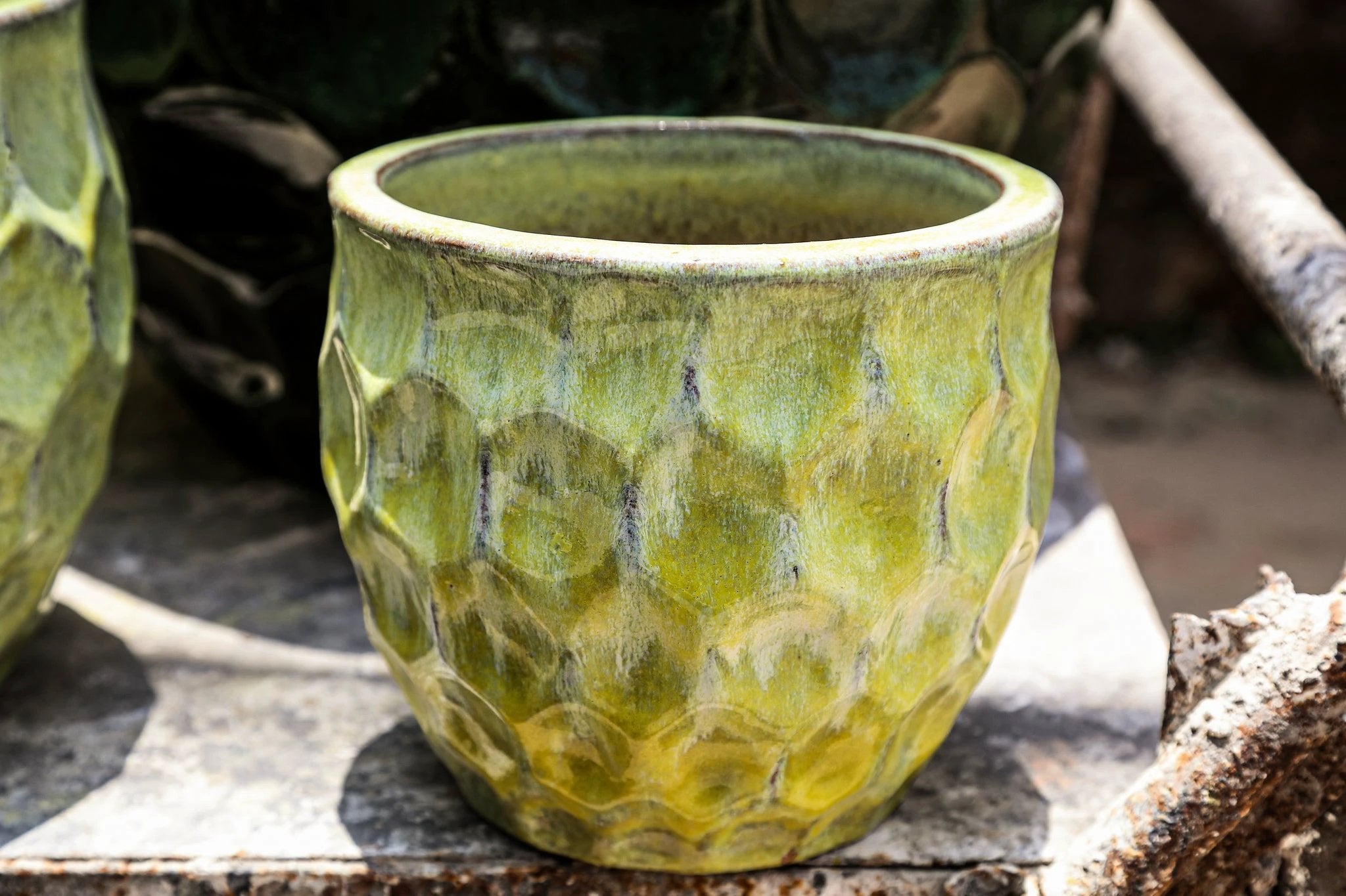 Charlie Gele Keramische Ronde Pot Cirkels SV4 by PTMD