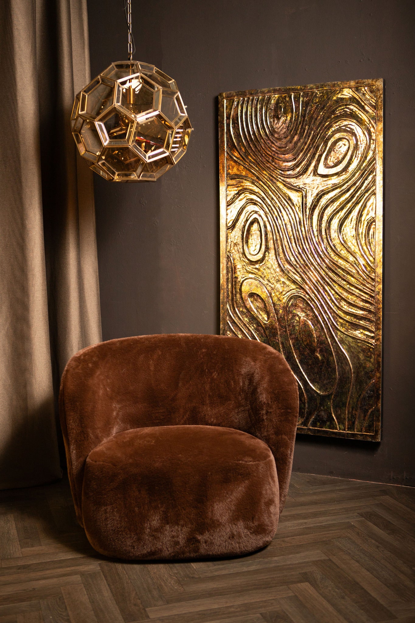 Connolly Oil Green Wood Rechthoekig Wandpaneel L - depauwwonen