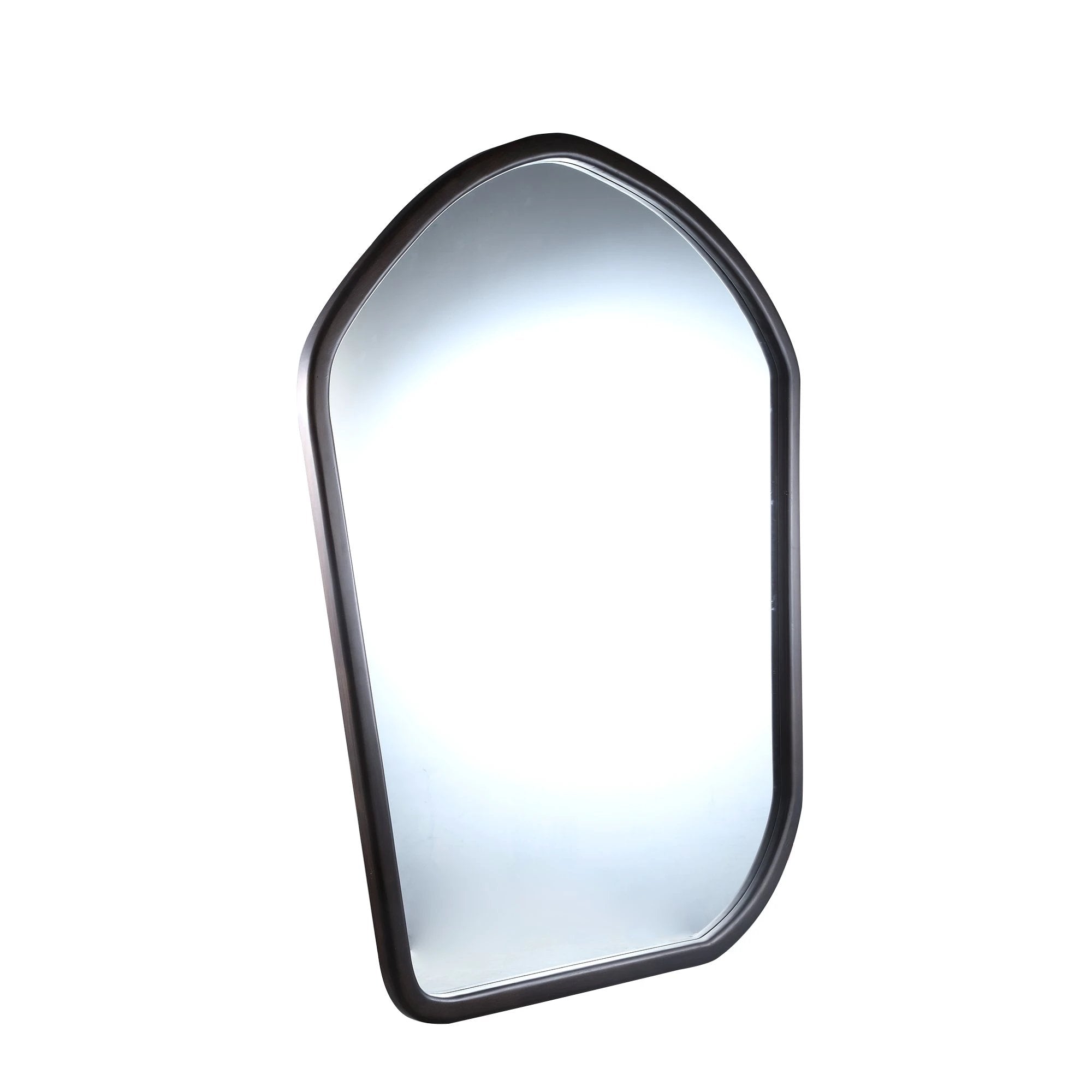 Denholm Bruine Massief Houten Grote Organische Spiegel by PTMD