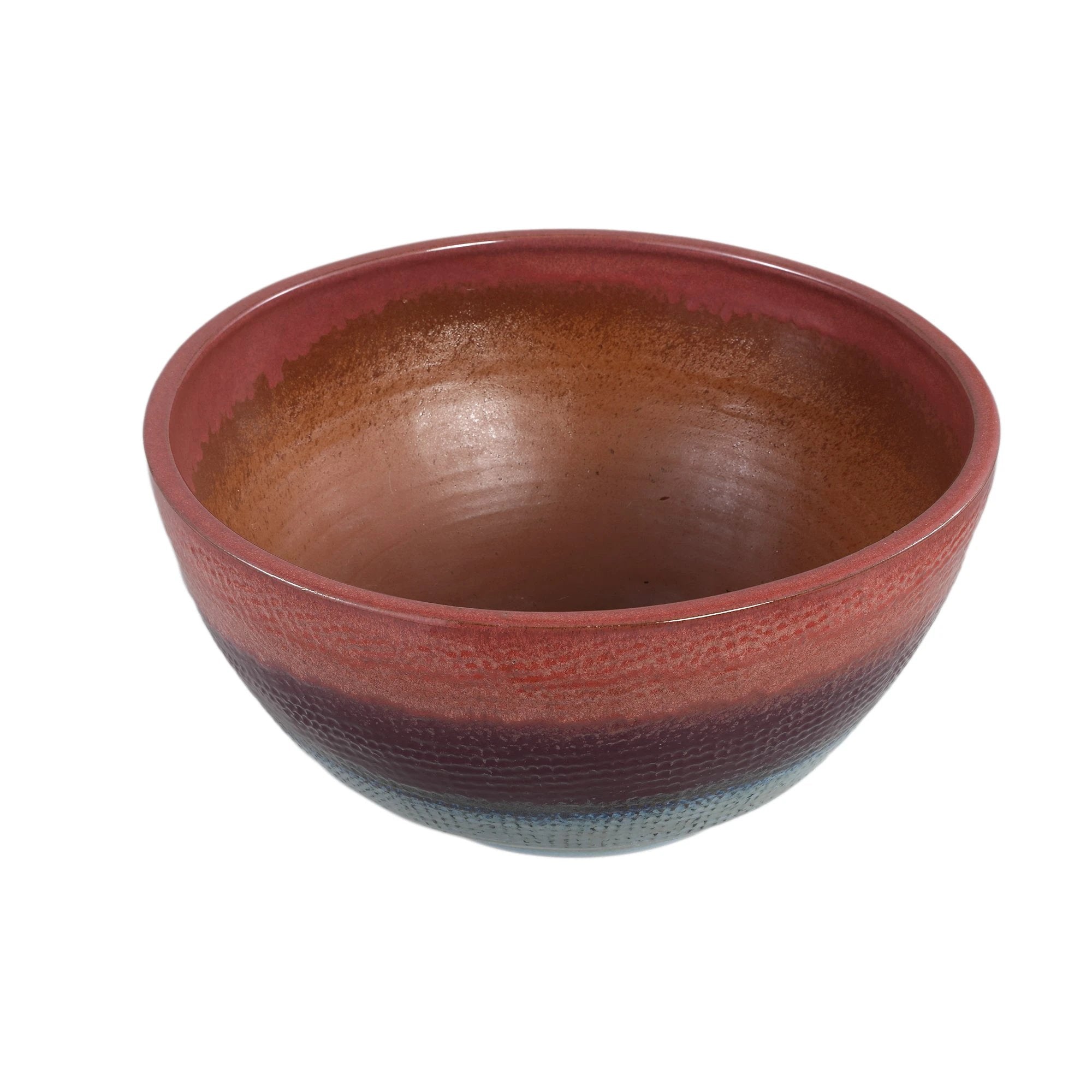 Elana Paarse Ronde Keramische Kom Ombre Patroon M by PTMD