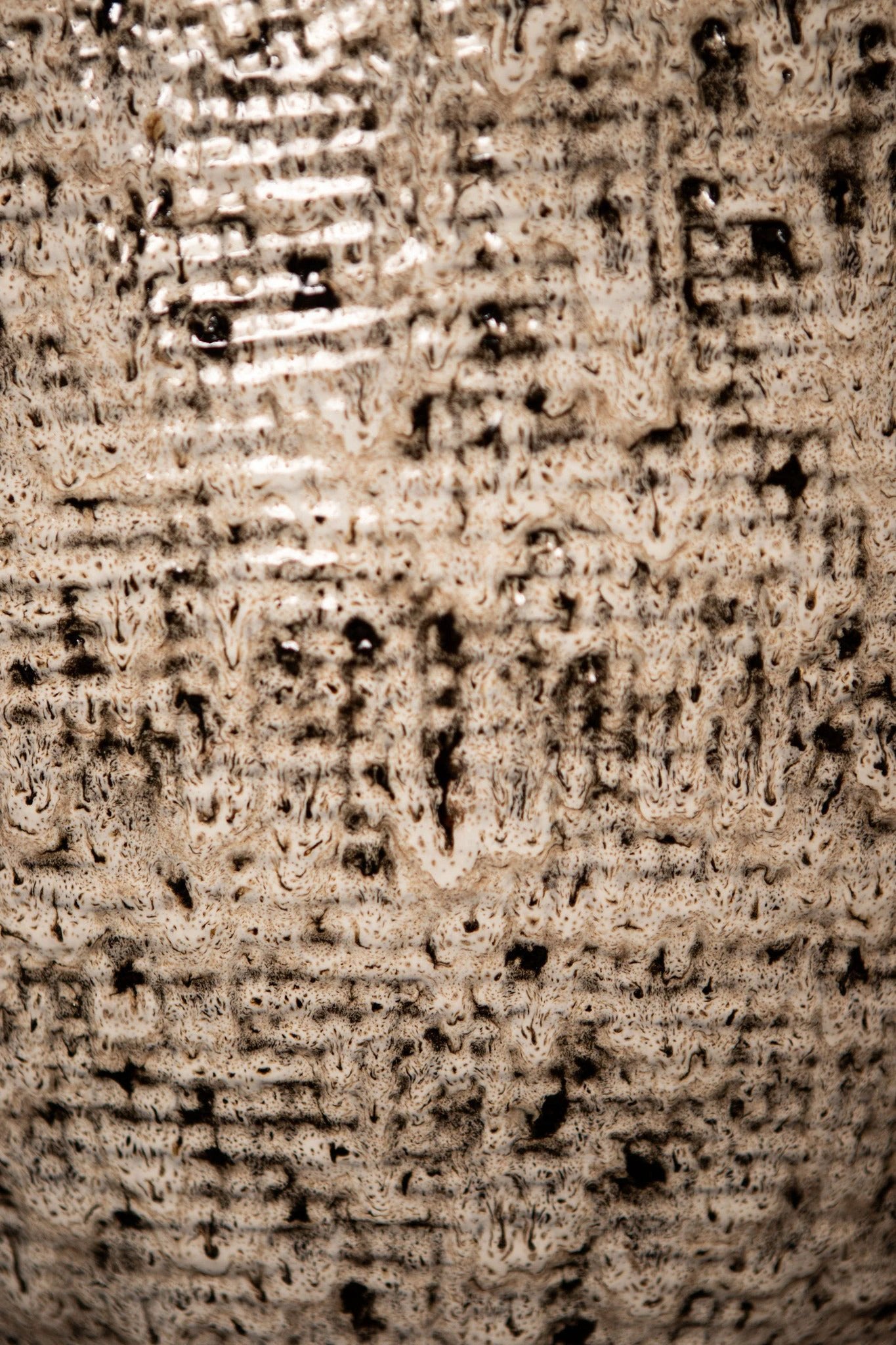 Elana Witte Ronde Keramische Kom Met Grijs Patroon M by PTMD