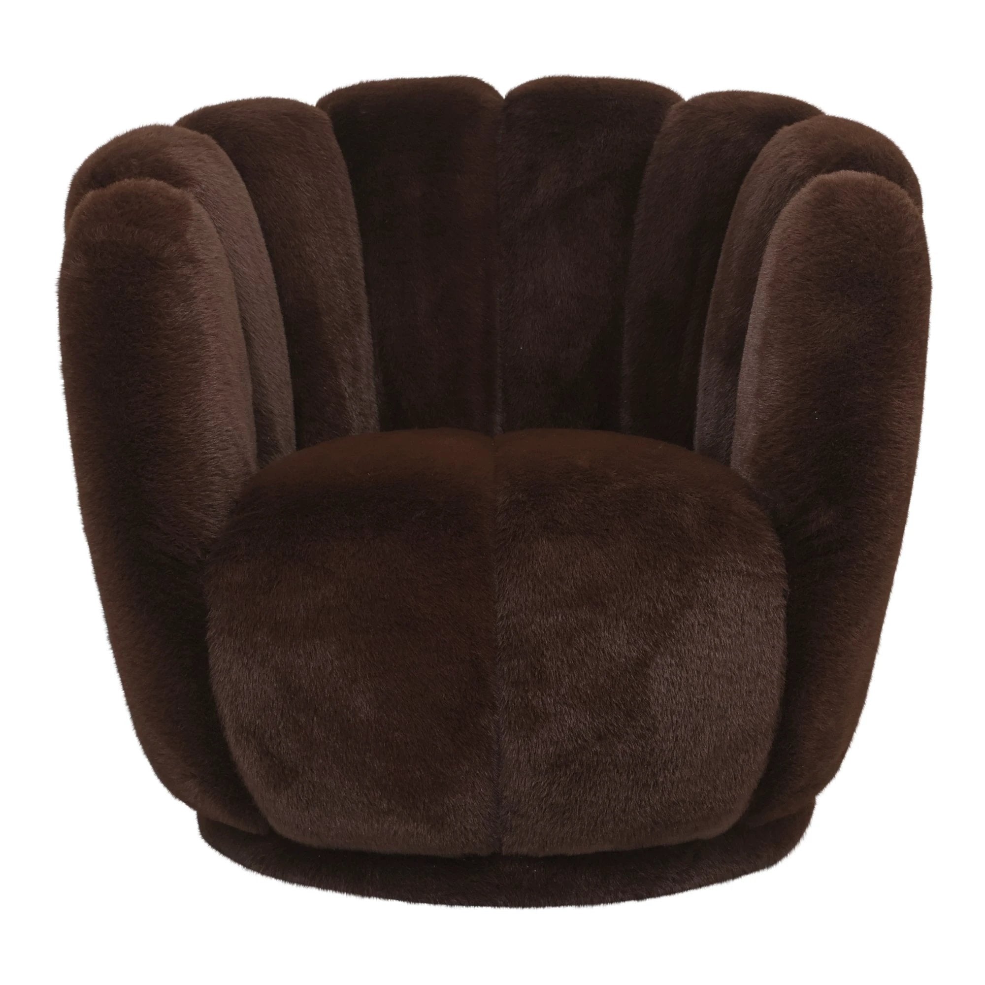 Furia Donkerbruine Fauteuil Fur by PTMD