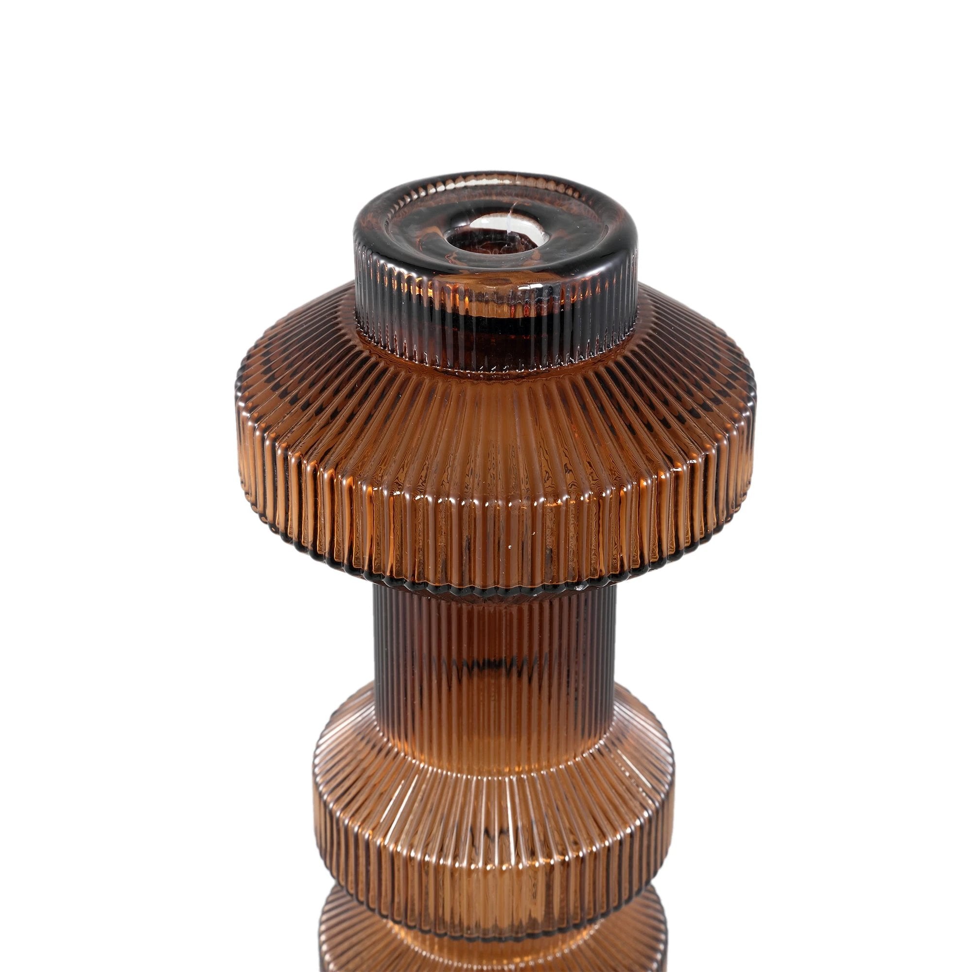 Galinda Bruine Glazen Kaarsenhouder M by PTMD