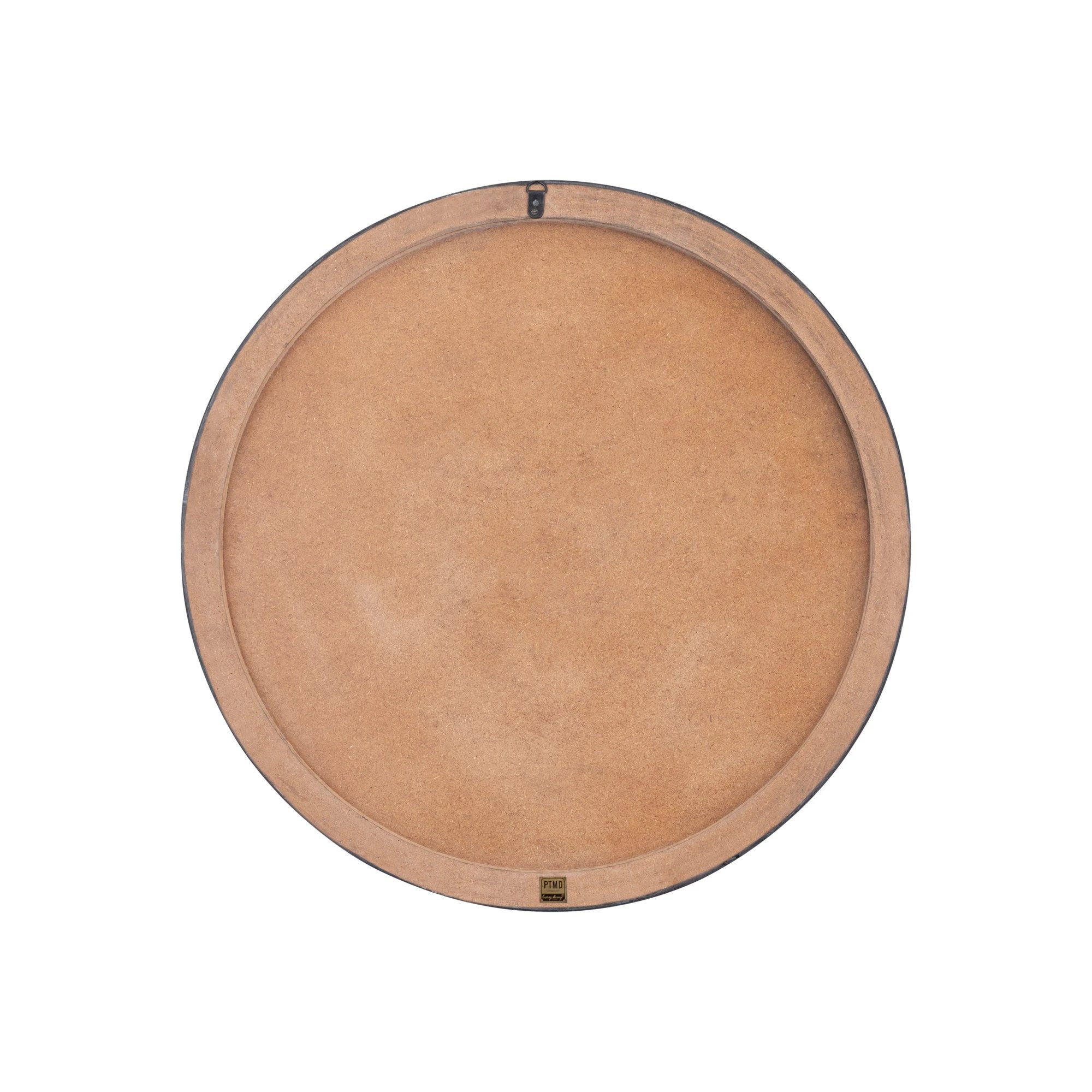 Hallie Zwart En Wit Houten Ronde Wandpaneel Swirl by PTMD