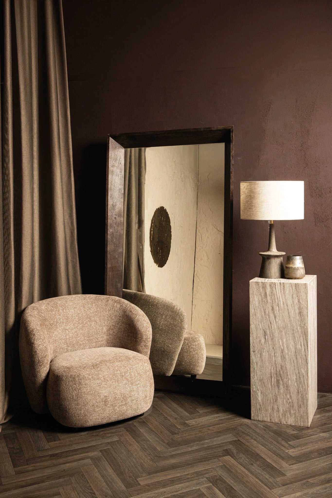 Kyro Bruin Acaciahout Rechthoekige Spiegel Groot by PTMD