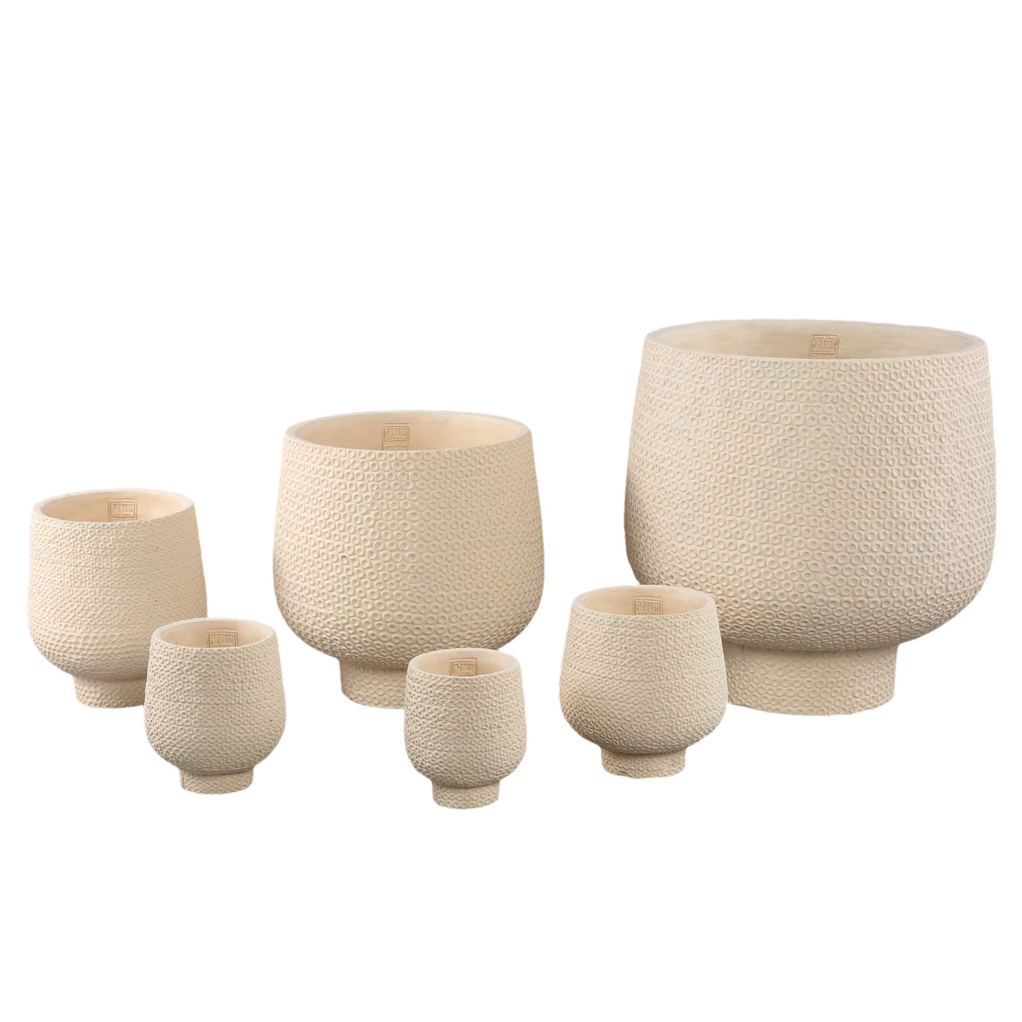 Laim Room Cement Ronde Pot Stippen Patroon BasisXXL by PTMD