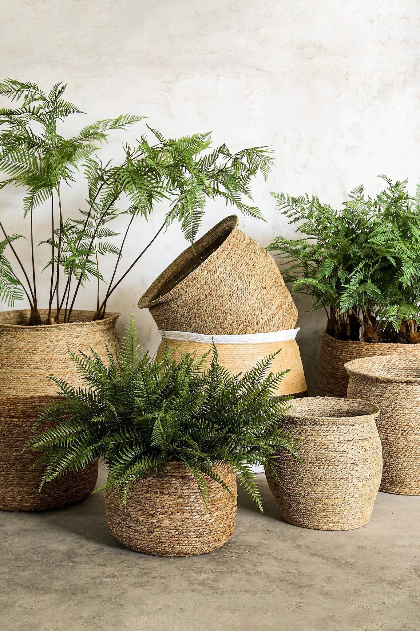 Melano Bruine Papieren Touw Ronde Mand SV3 by PTMD