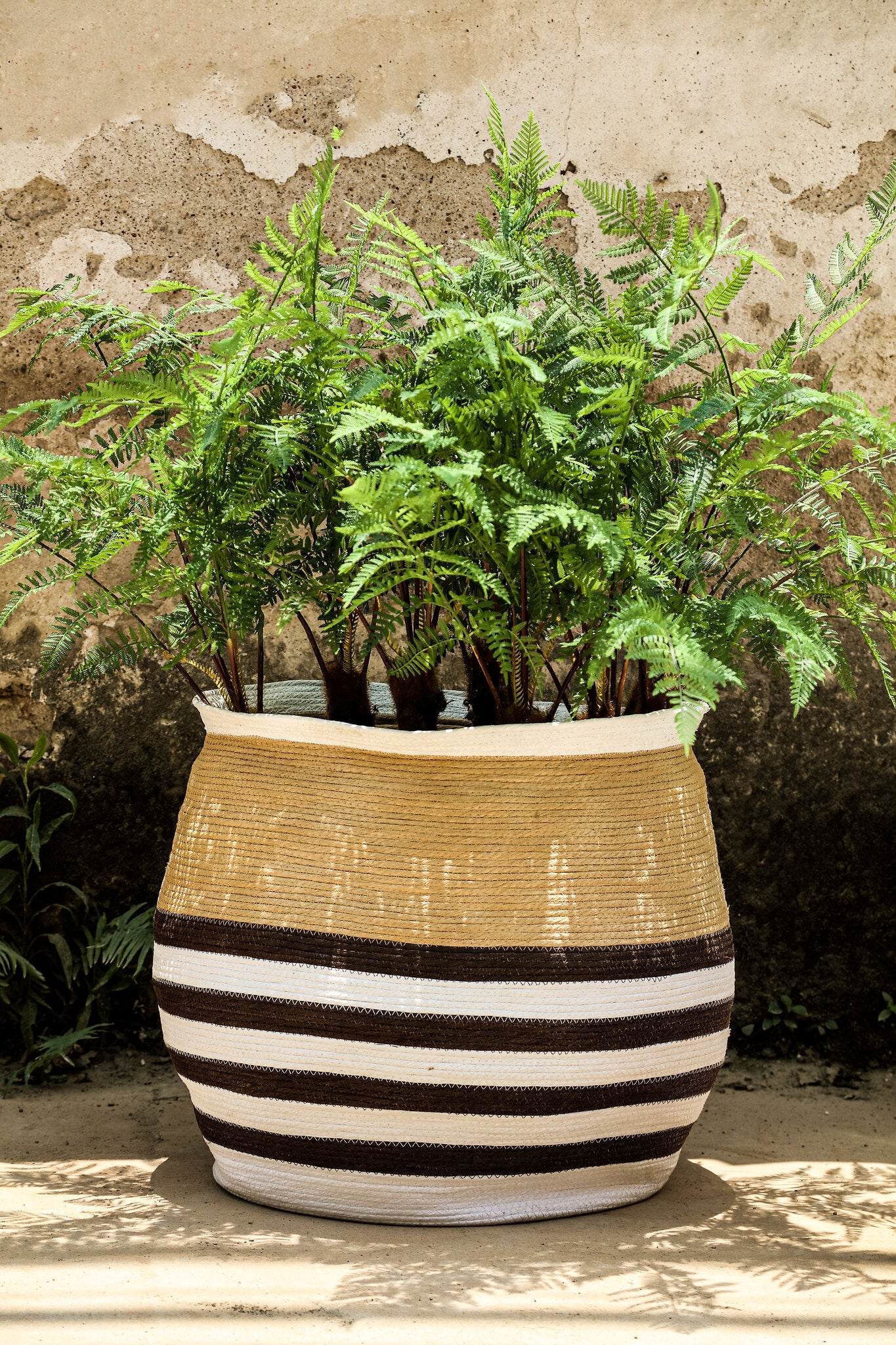 Melano Bruine Papieren Touw Ronde Mand SV3 - depauwwonen