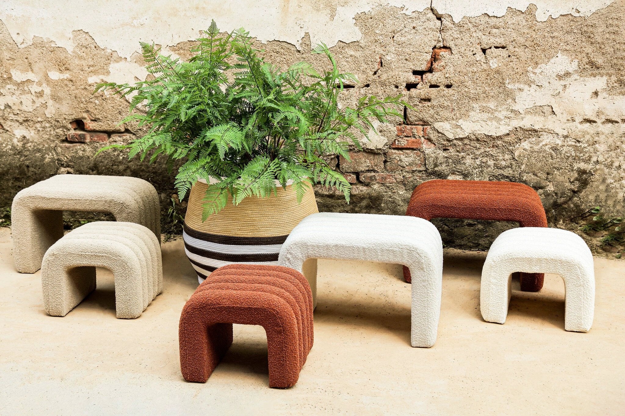 Melano Bruine Papieren Touw Ronde Mand SV3 by PTMD