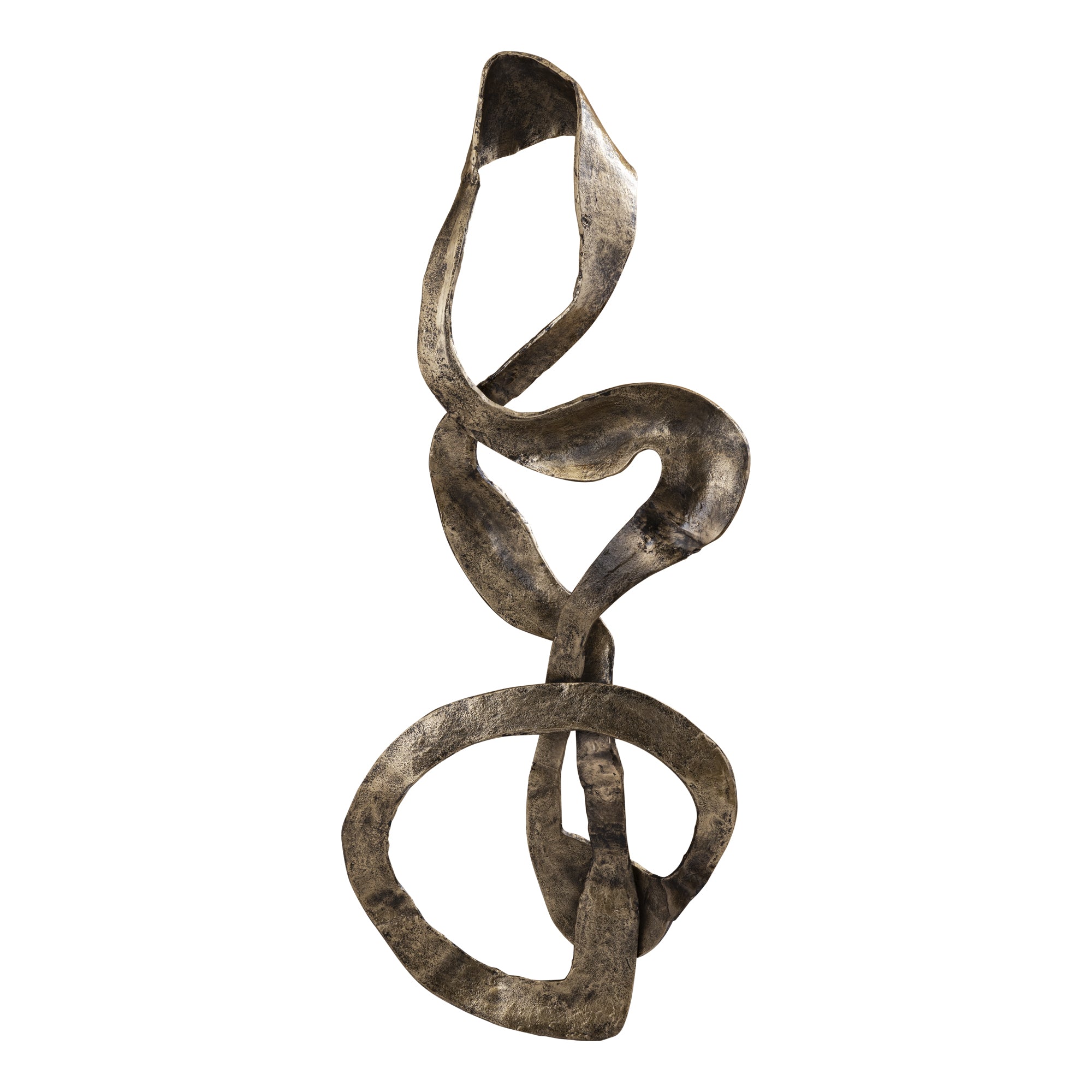 Neven Goud Gegoten Alu Metalen Swirl Wandpaneel L - depauwwonen