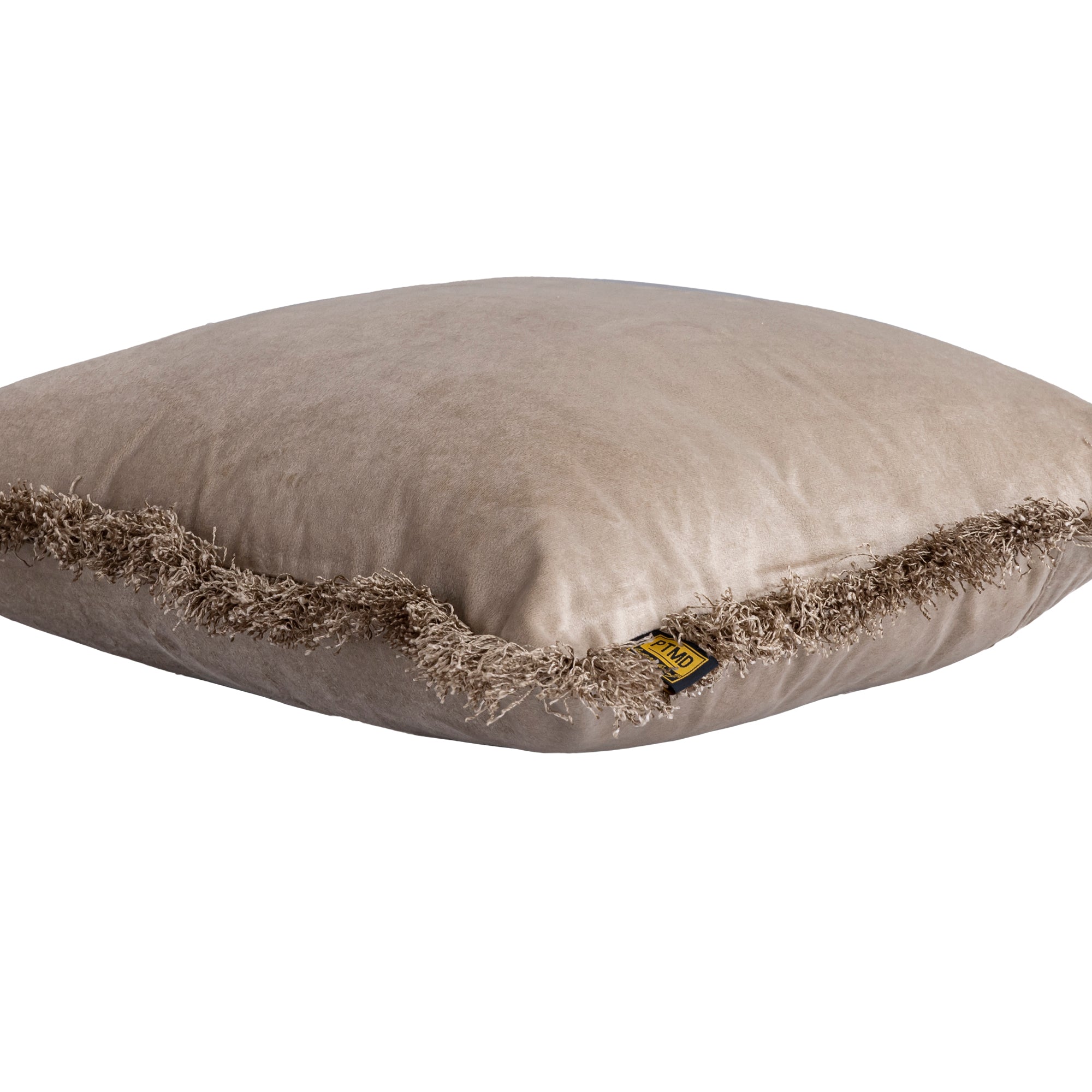 Nous Beige Velvet Kussen Met Franjes S - depauwwonen