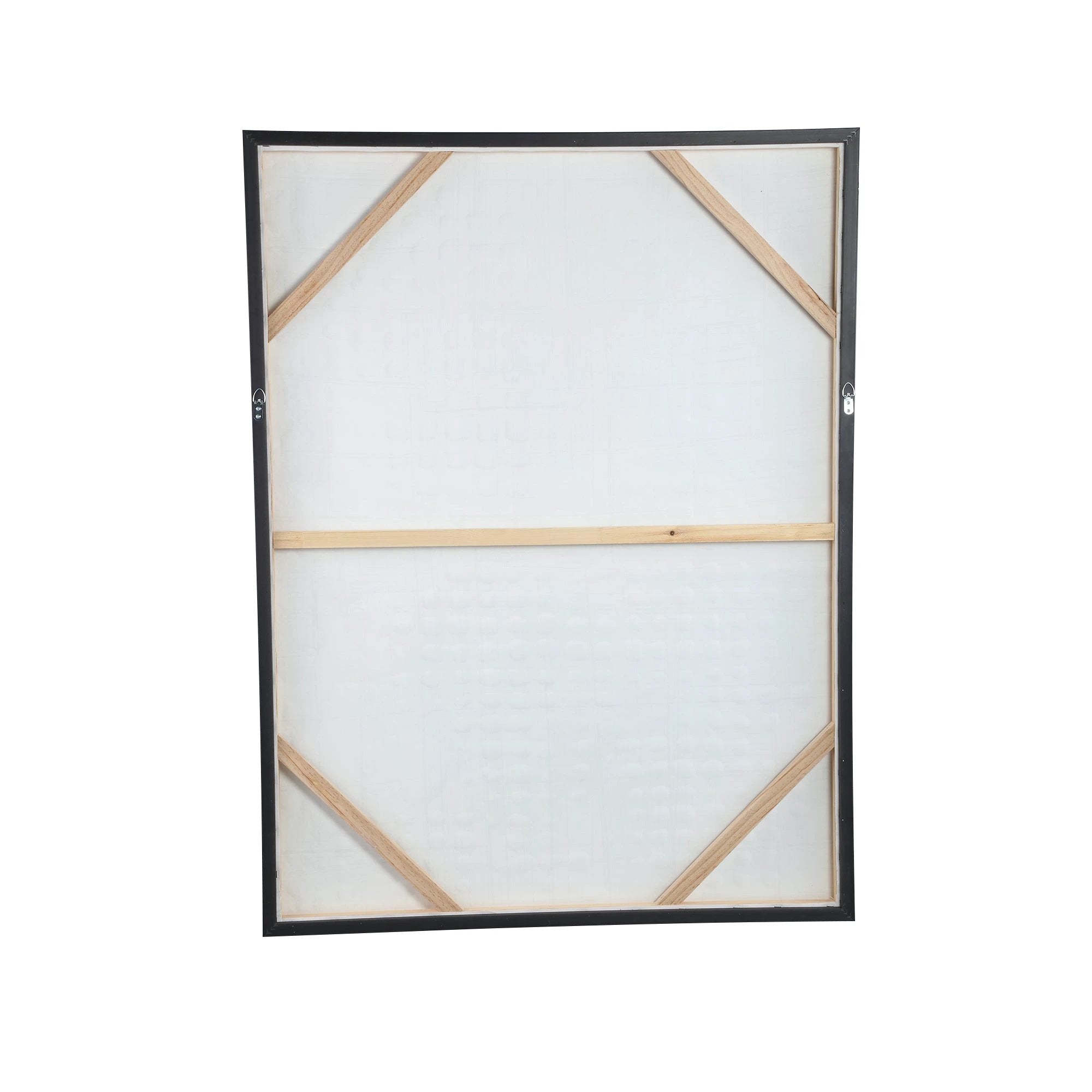 Pathe Bruine Canvas Schilderij Ruw Patroon Rechthoekig by PTMD