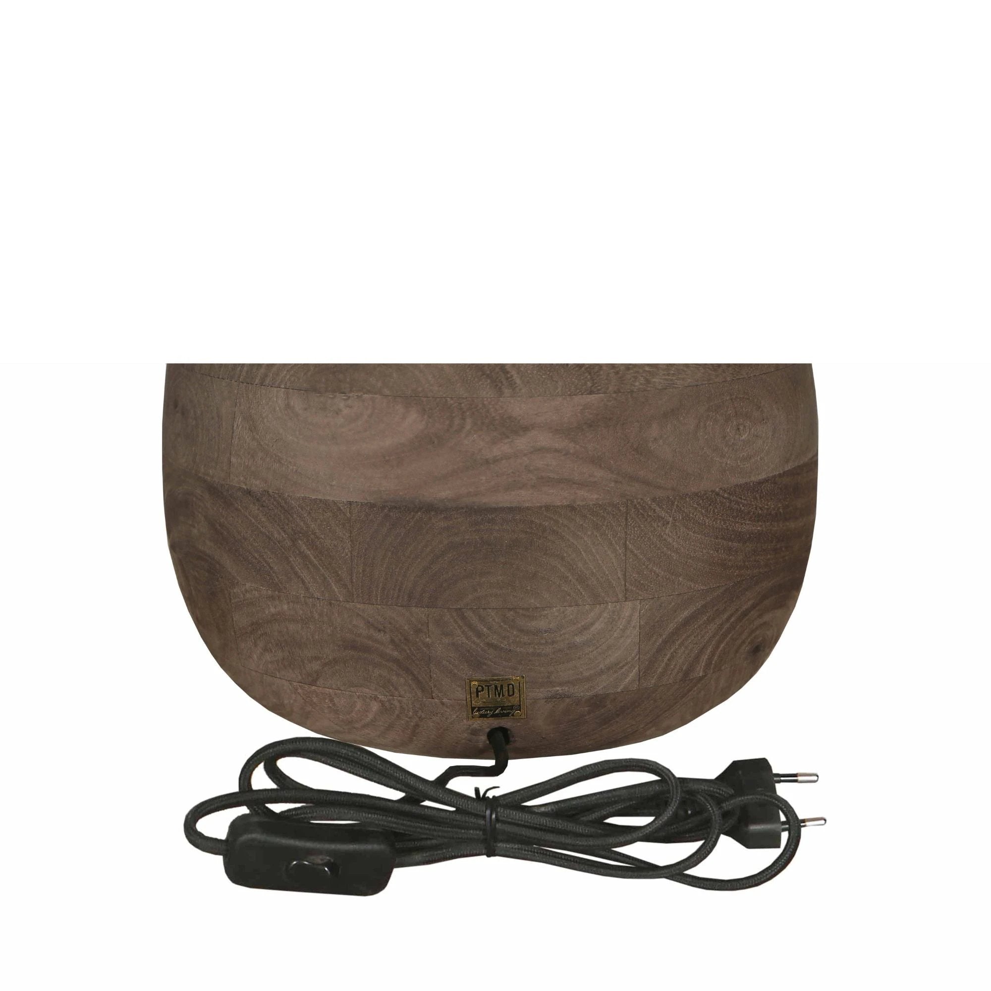 Peake Bruine Mango Houten Ronde Tafellamp Groot by PTMD