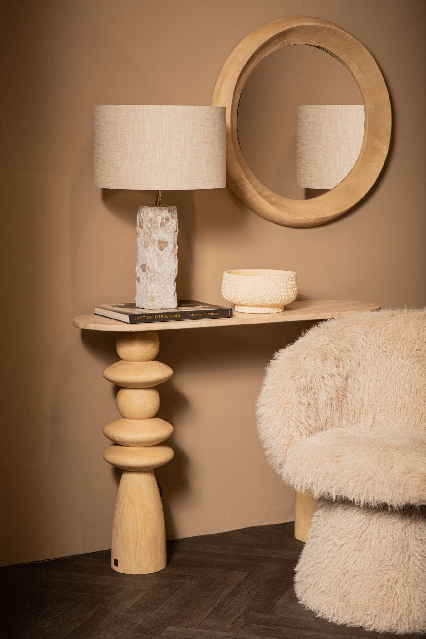 Rester Natuurlijke Marmeren Tafellampvoet Ruwe Steen L - depauwwonen