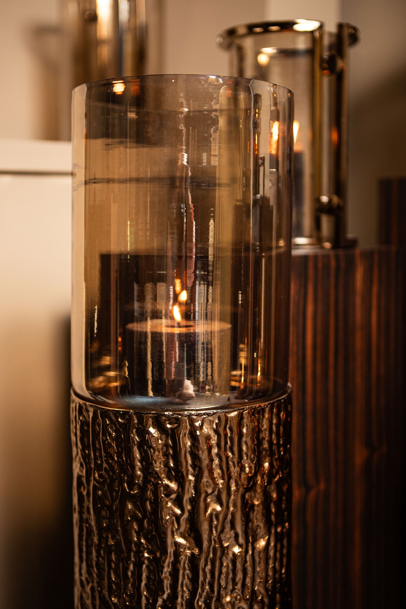 Rezy BruinGoud Grote Vloer Stormlicht Amber Glans S - depauwwonen