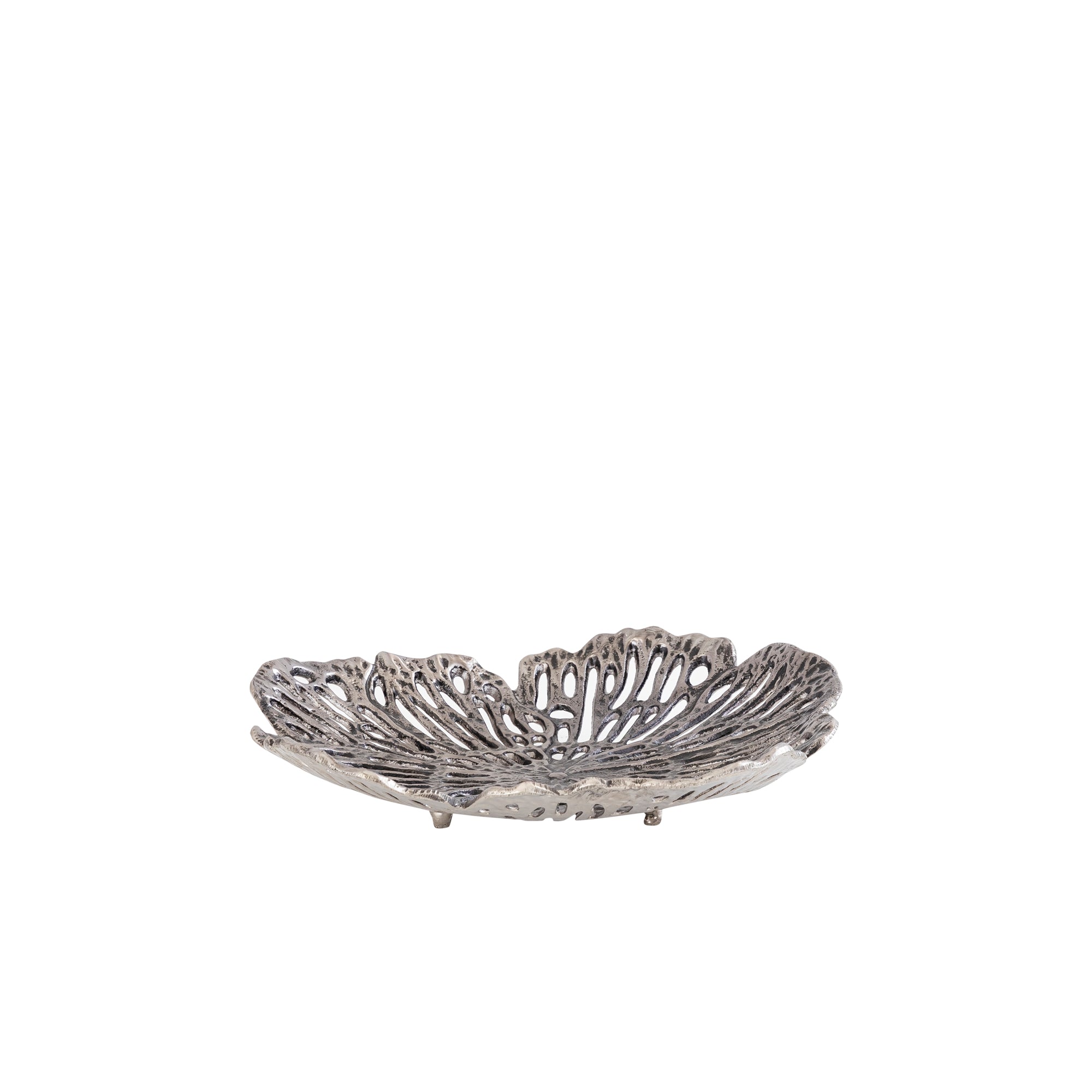 Ryhann Nikkel Gegoten Alu Bloemen Wanddecoratie Kom S - depauwwonen