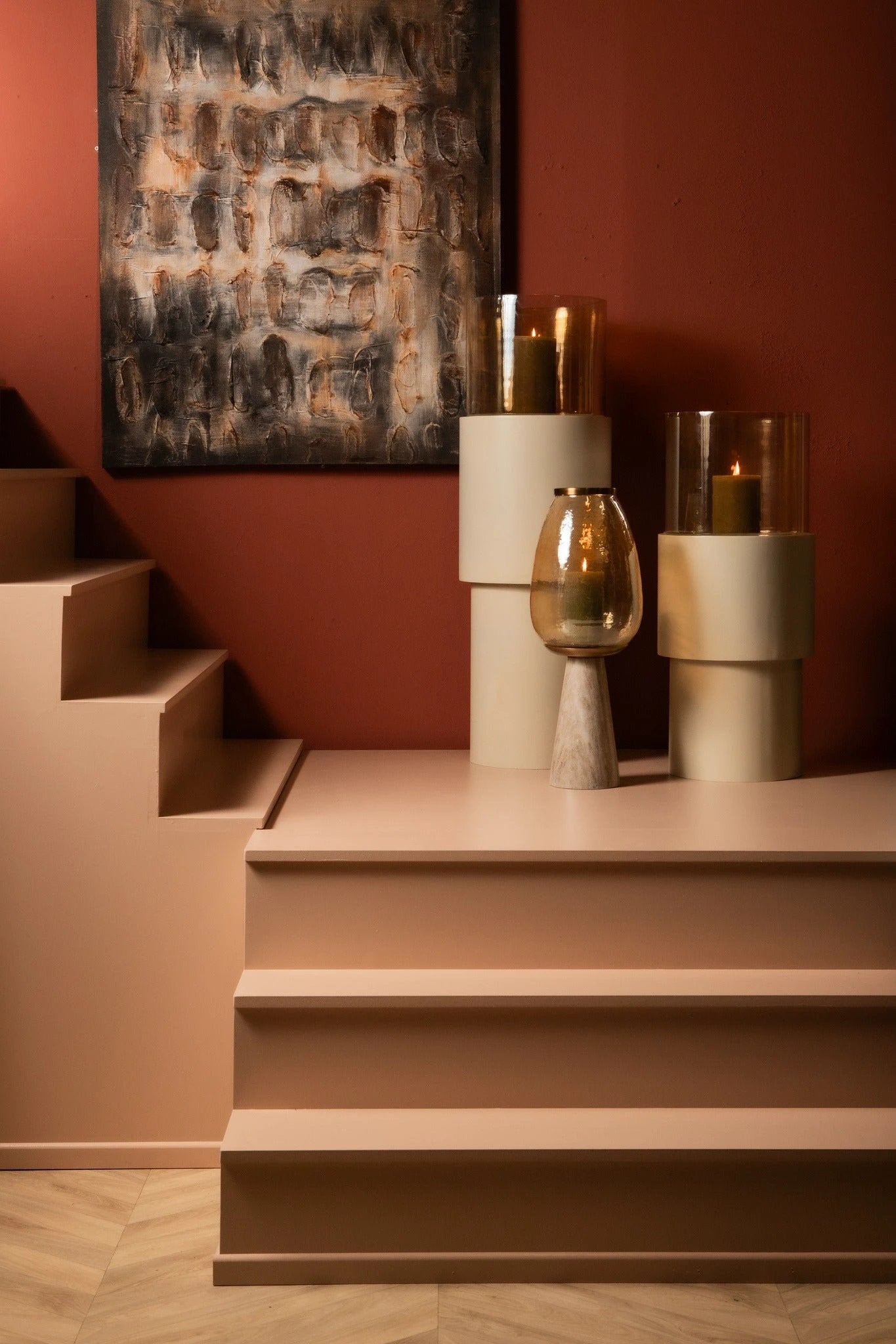 Soon Vloerwindlicht L – Crèmekleurig IJzer & Luster Glas by PTMD