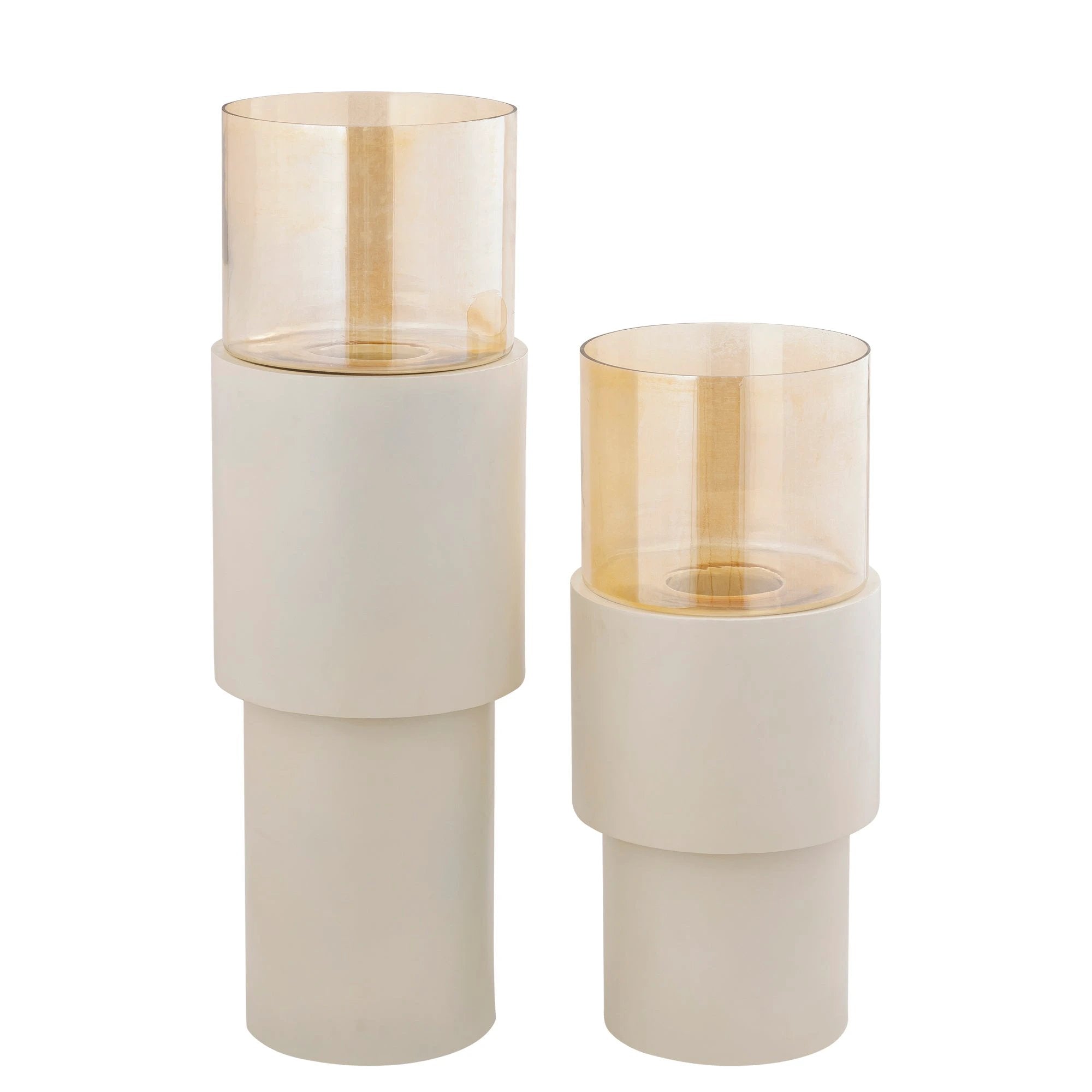 Soon Vloerwindlicht L – Crèmekleurig IJzer & Luster Glas by PTMD