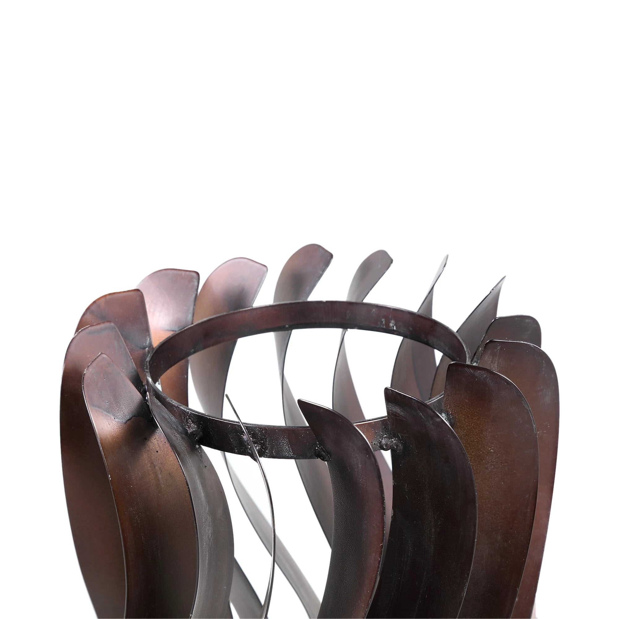 Tessa Bronzen IJzeren LED Tafellamp Ronde Golvende Lijnen by PTMD